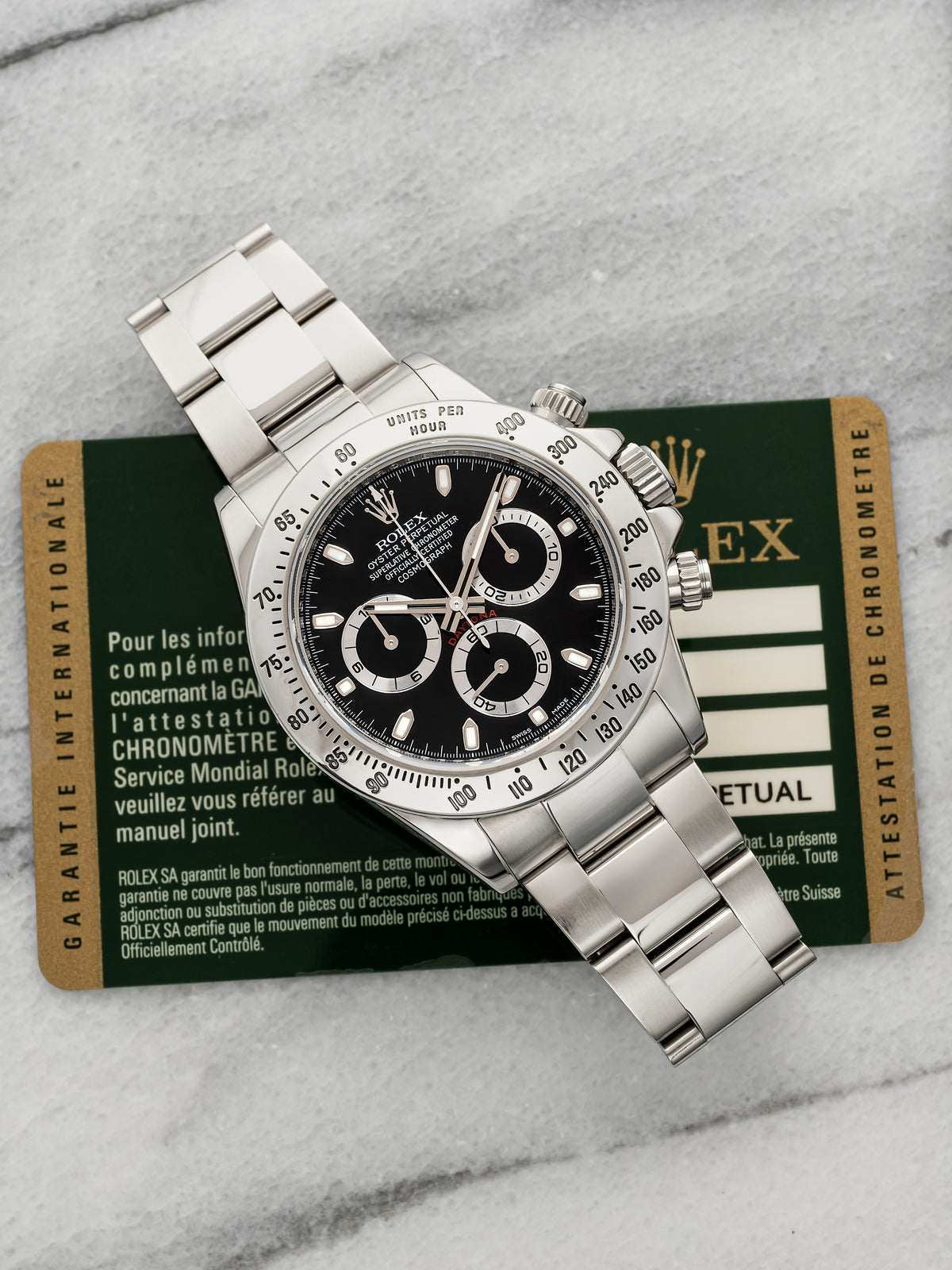 2010 Rolex Cosmograph Daytona 116520 Stainless Steel Black Dial Auto 40mm