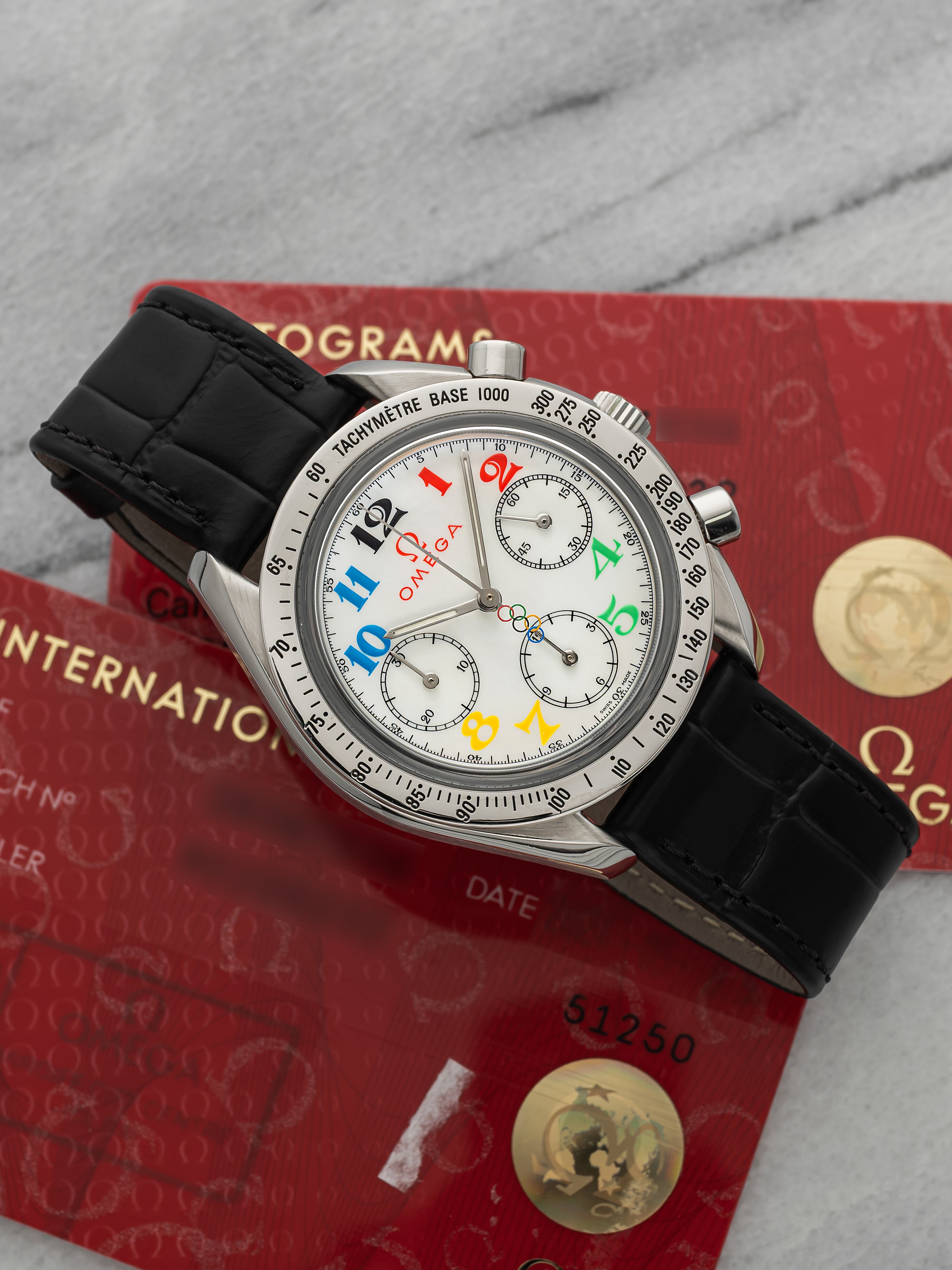 2012 Omega Olympic Collection 3836.70.36 Steel Mother of Pearl Dial Auto 41mm