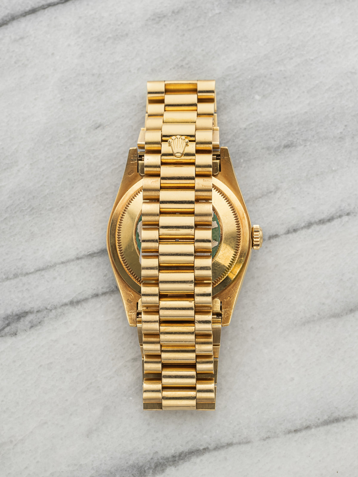Vintage 1995 Rolex Day-Date 18378 18K YG Diamond Ruby String Dial Auto 36mm