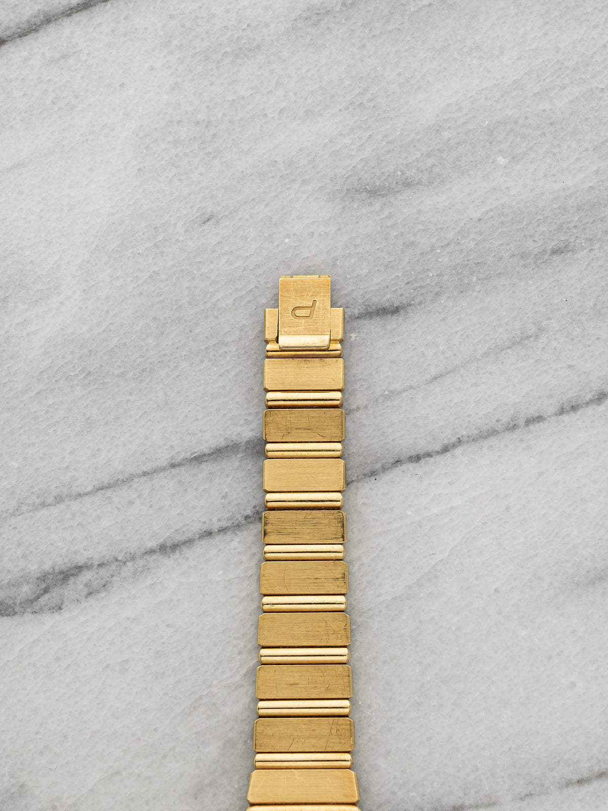 Vintage 1980s Piaget Lady Polo 8306C701 18K YG MOP Diamond Dial Quartz 22mm