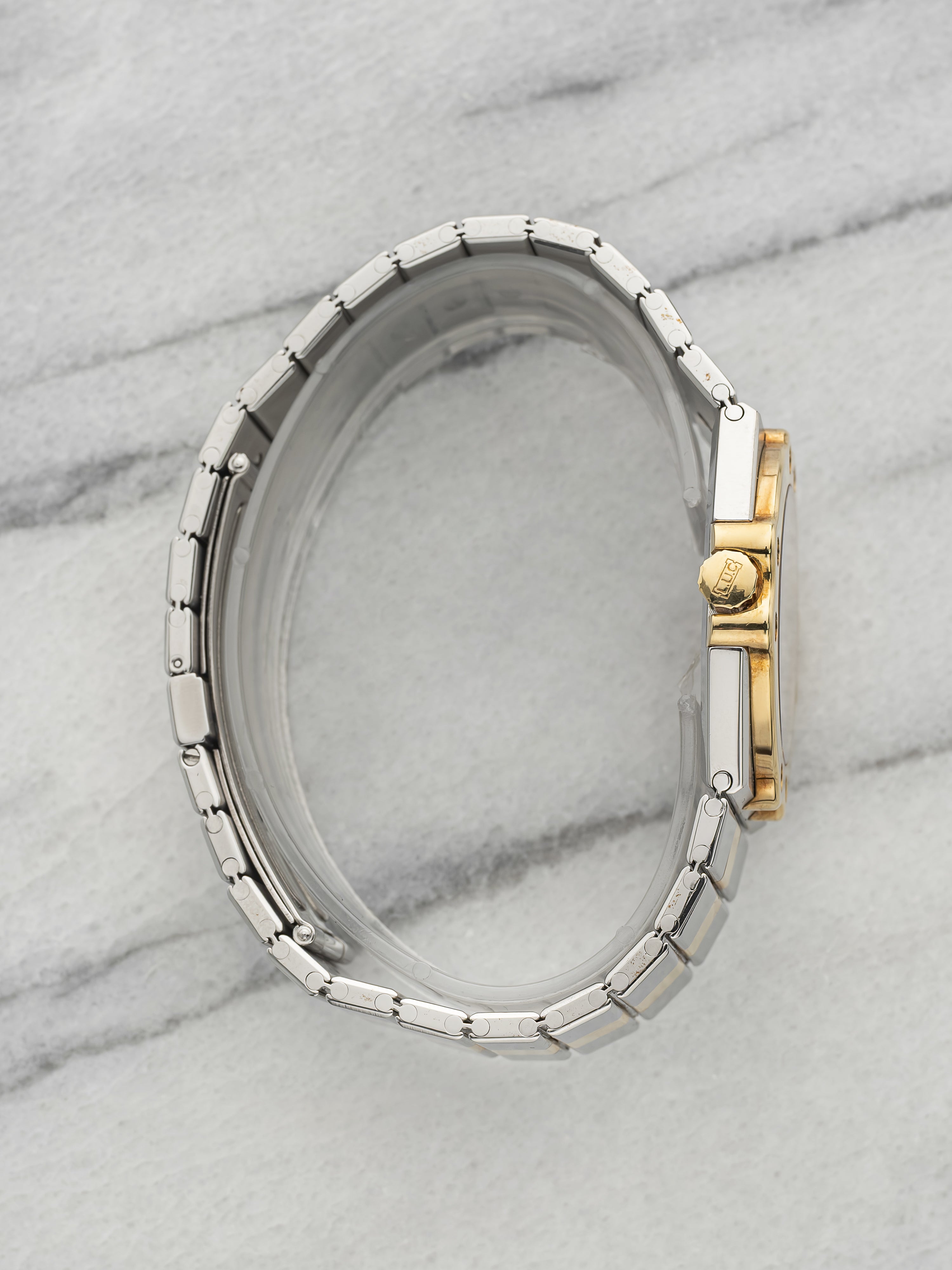 Vintage 1988 Chopard St. Moritz 8023 Two-Tone Blue Diamond Dial Quartz 32mm