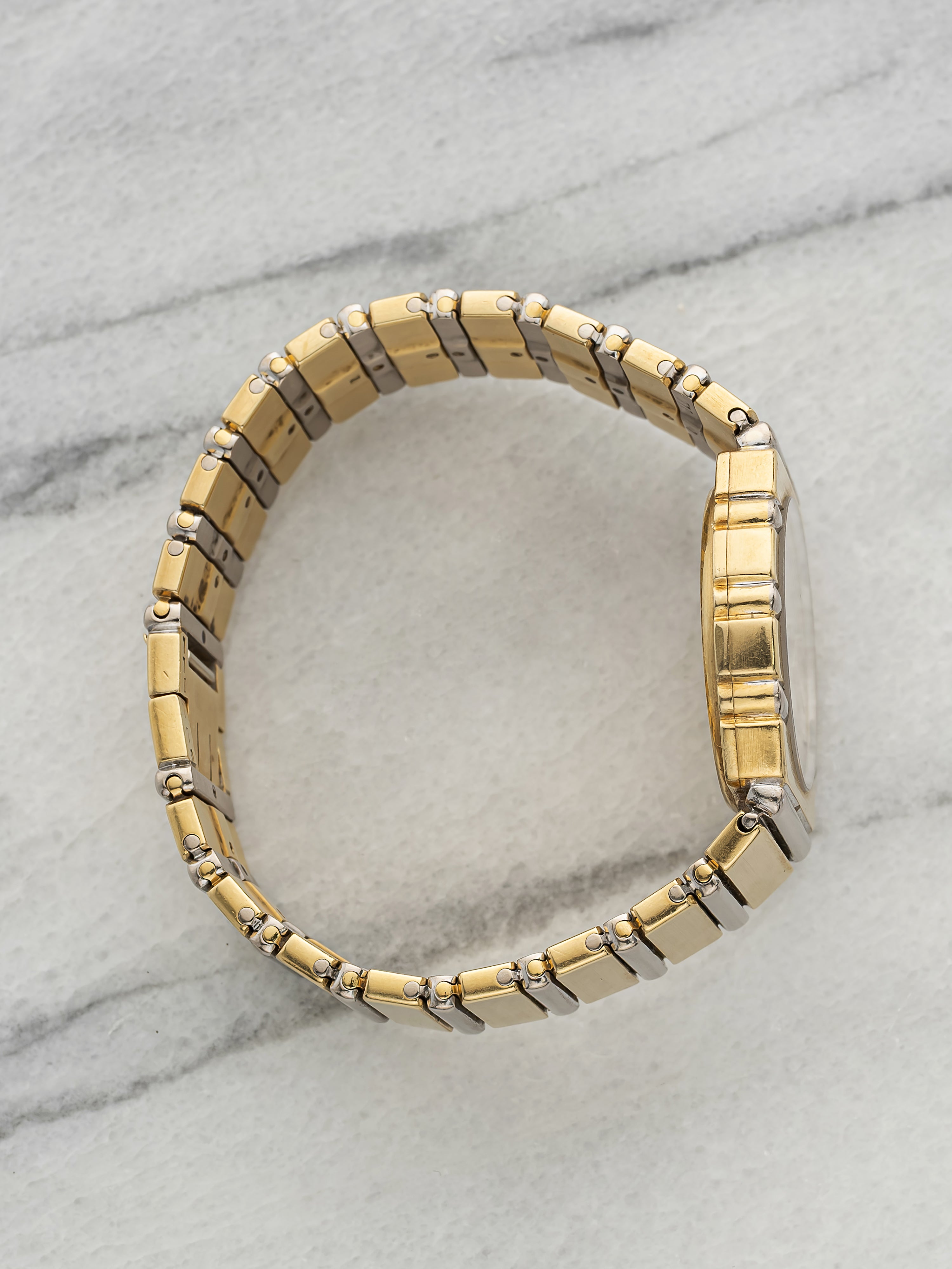 Vintage 1980s Piaget Polo 761C701 18K Yellow Gold Champagne Dial Quartz 26mm
