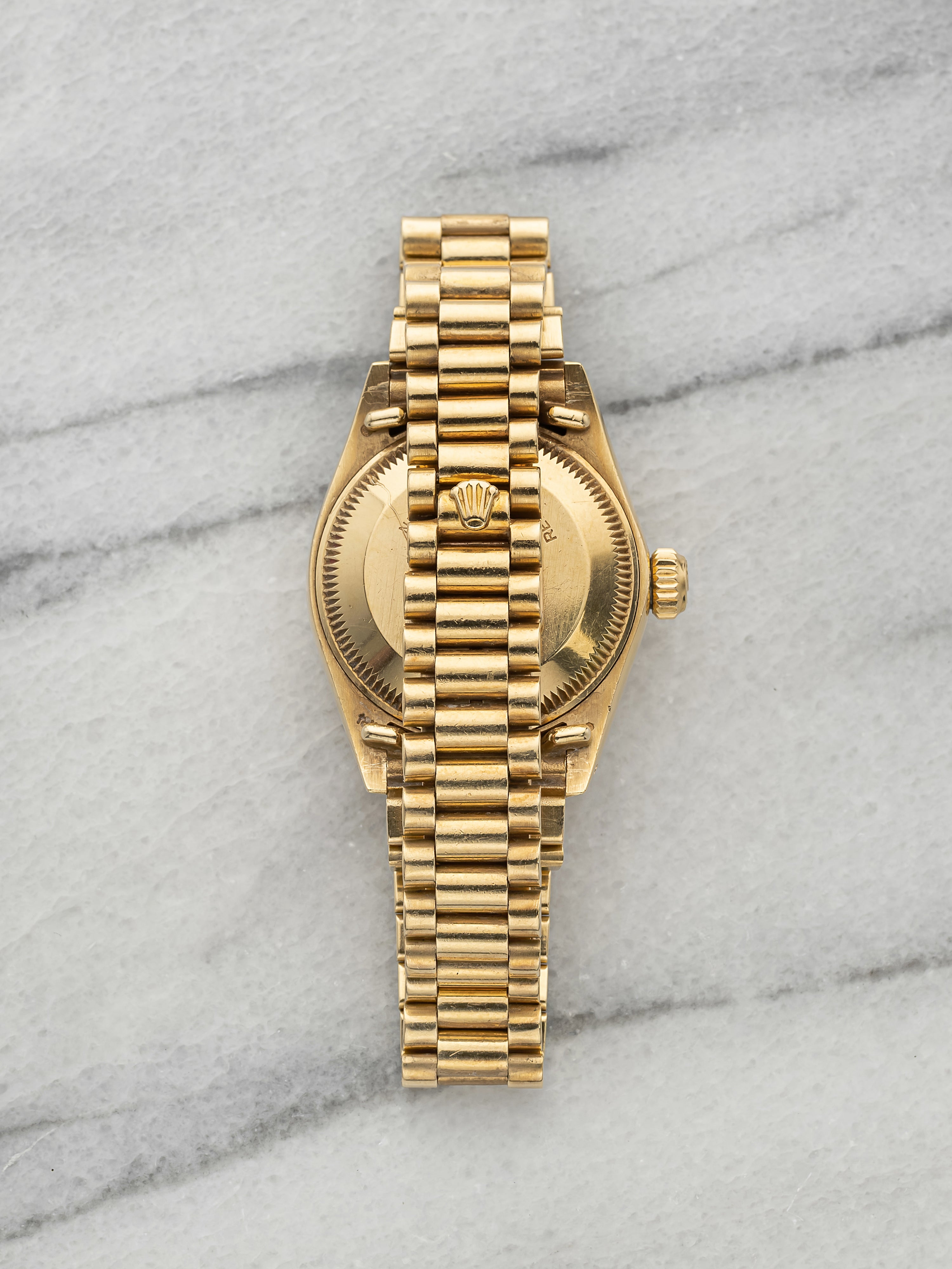 1979 Rolex Lady Datejust 6917 - 18K Yellow Gold Red "Oxblood" Stella Dial