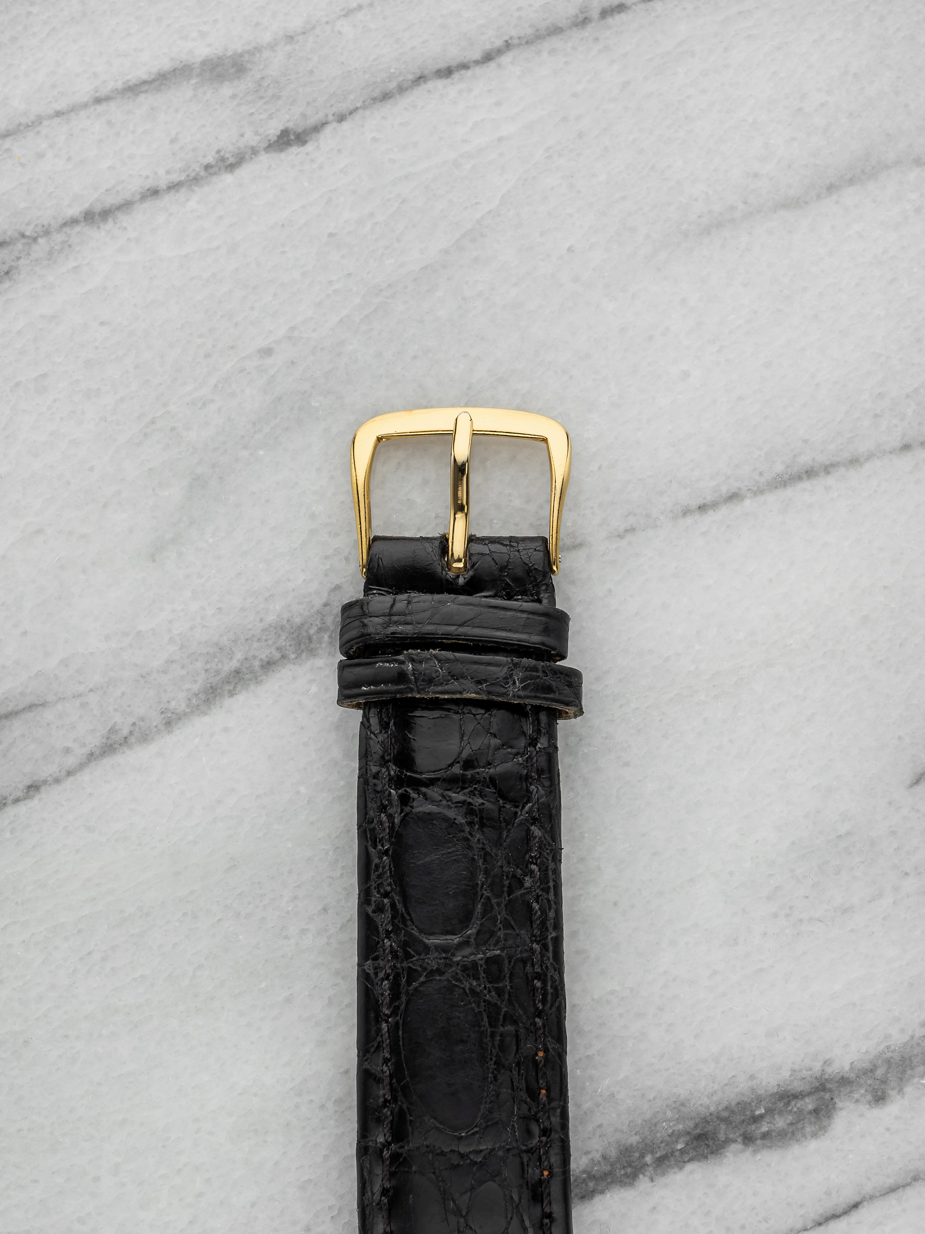 Vintage 1990s Croton Skeleton 18K Yellow Gold Manual Wind 33 mm