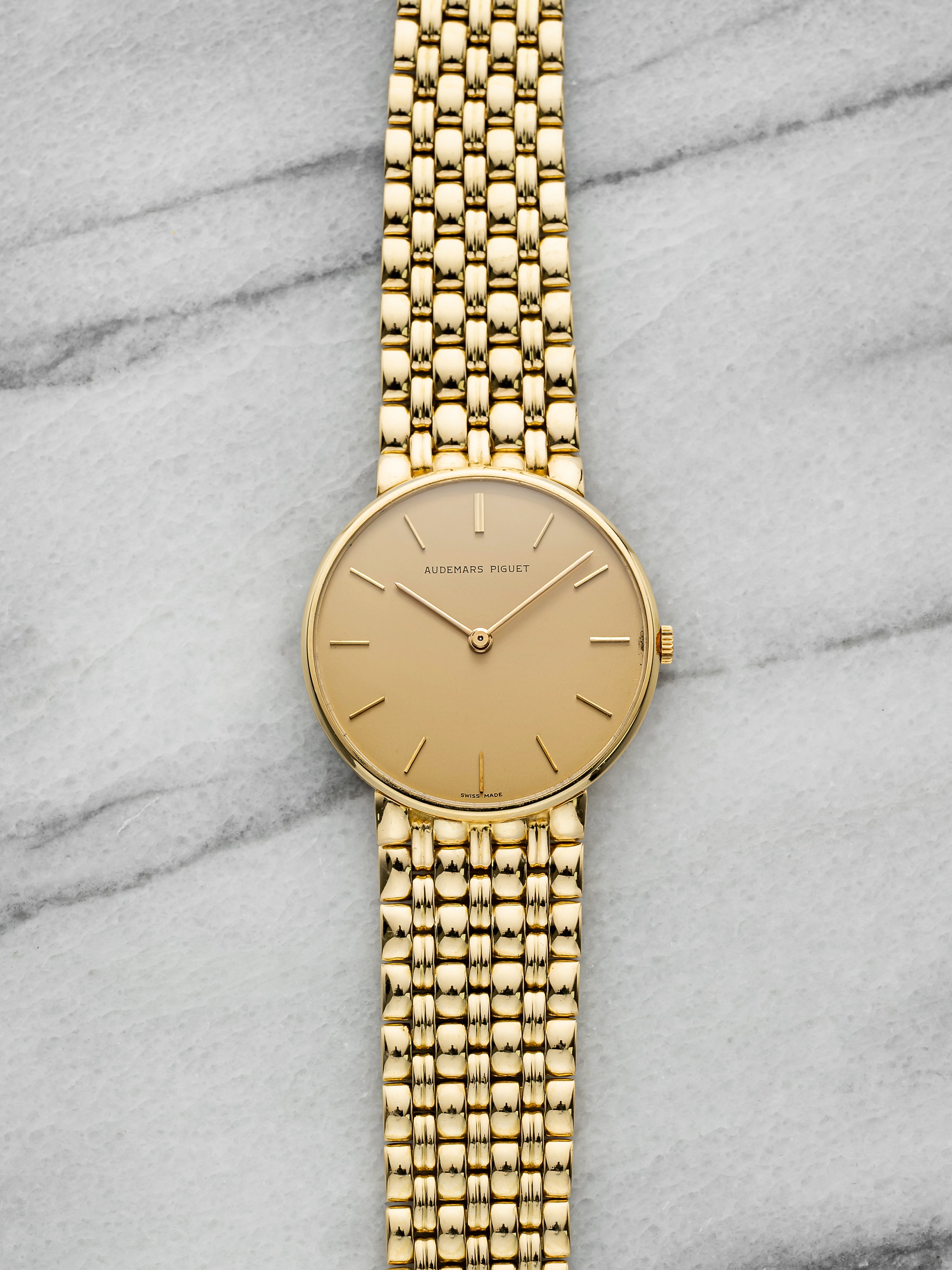 Vintage 1991 Audemars Piguet Ultra Thin 18K YG Champagne Dial Manual 32mm