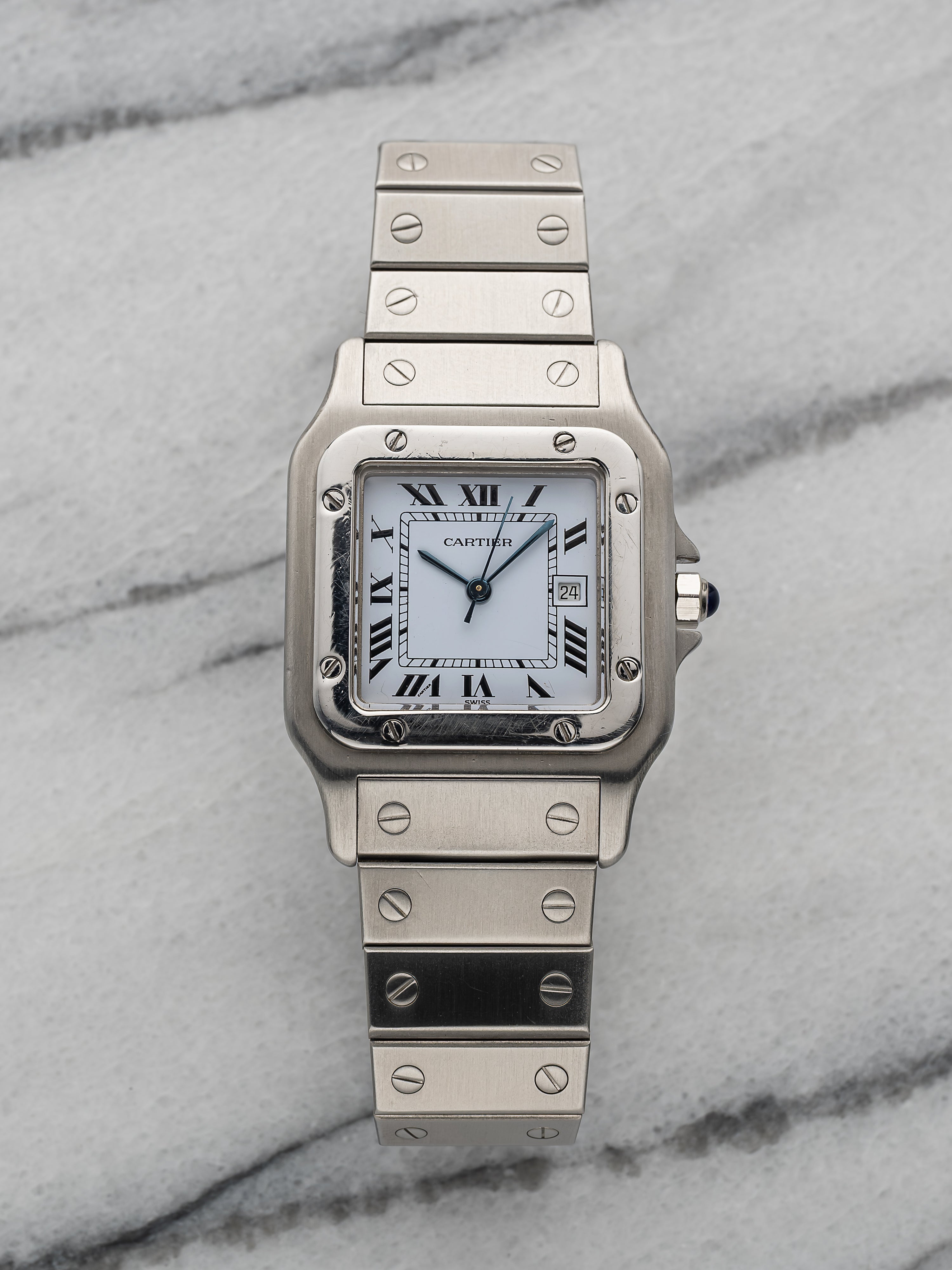 Cartier Santos 2960 - White Roman Dial