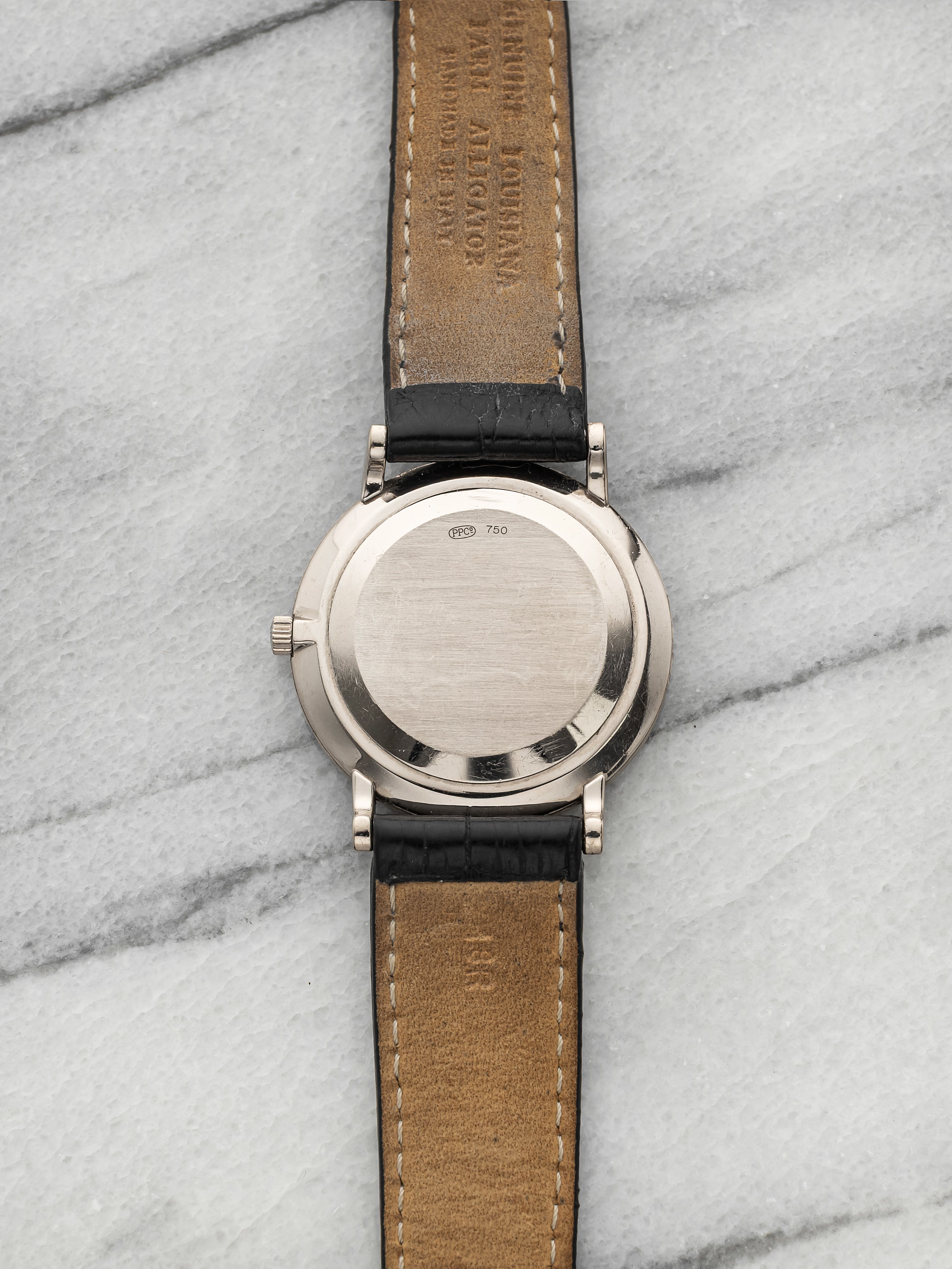 2000s Patek Philippe Calatrava 3919 18K White Gold Hobnail Bezel Manual 33mm