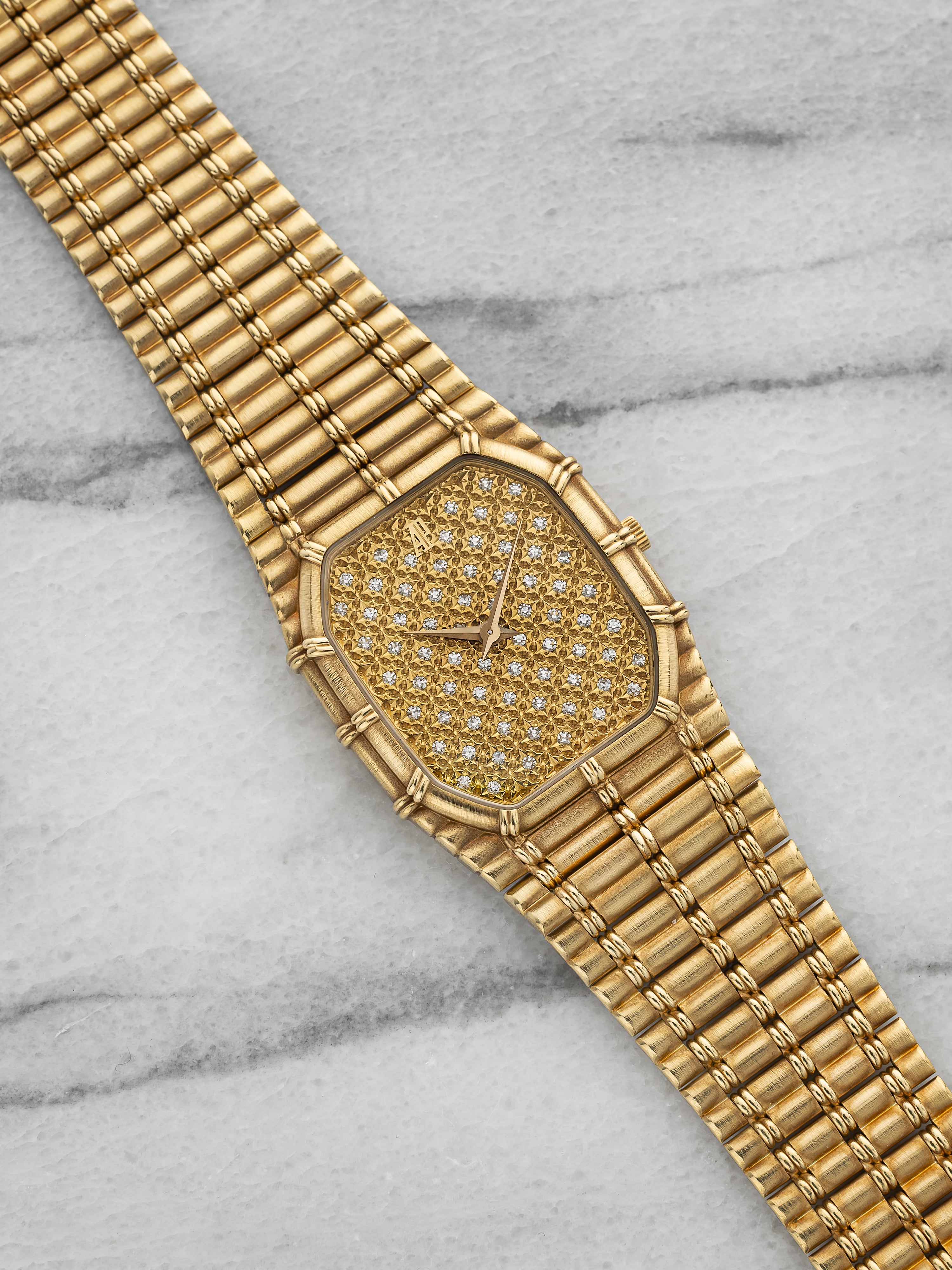 Audemars Piguet Bamboo 2508 – 18K YG, Pave Diamond Dial