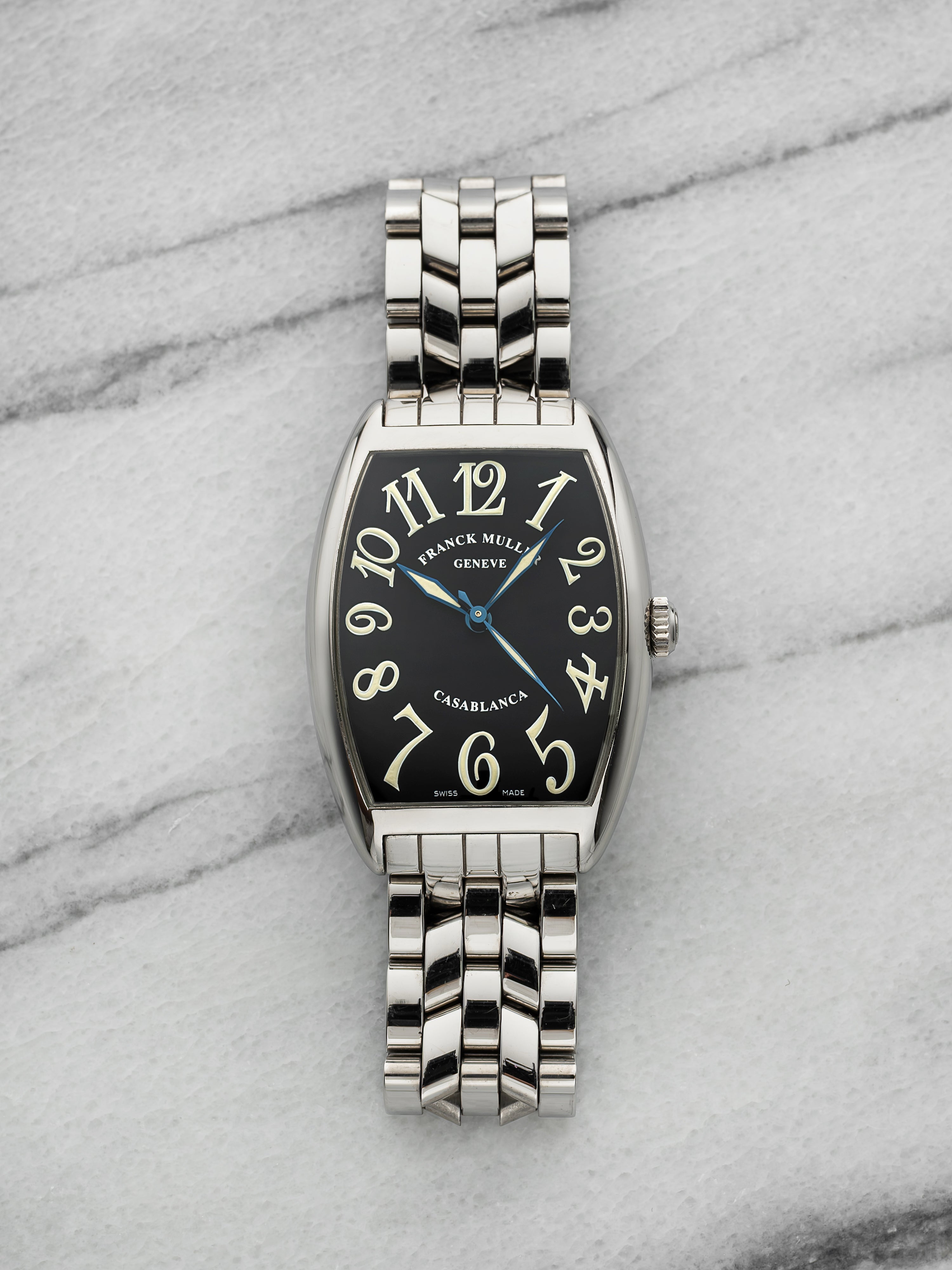 2000s Franck Muller Casablanca 2852 Stainless Steel Black Dial Automatic