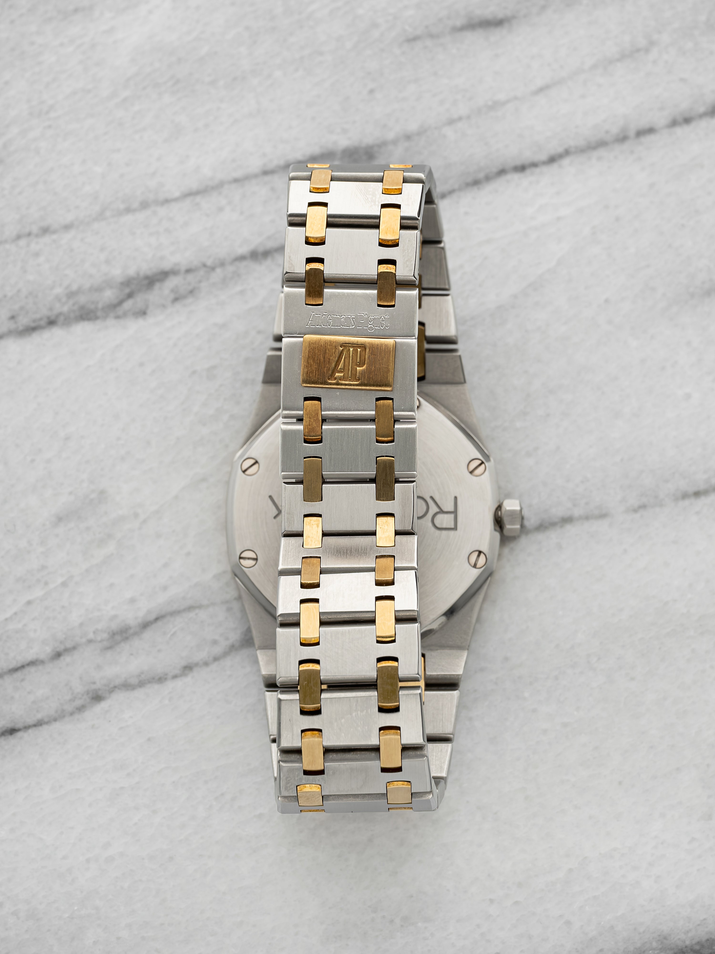 2006 Audemars Piguet Royal Oak 56175TT Two-Tone Grey Diamond Dial Quartz 33 mm
