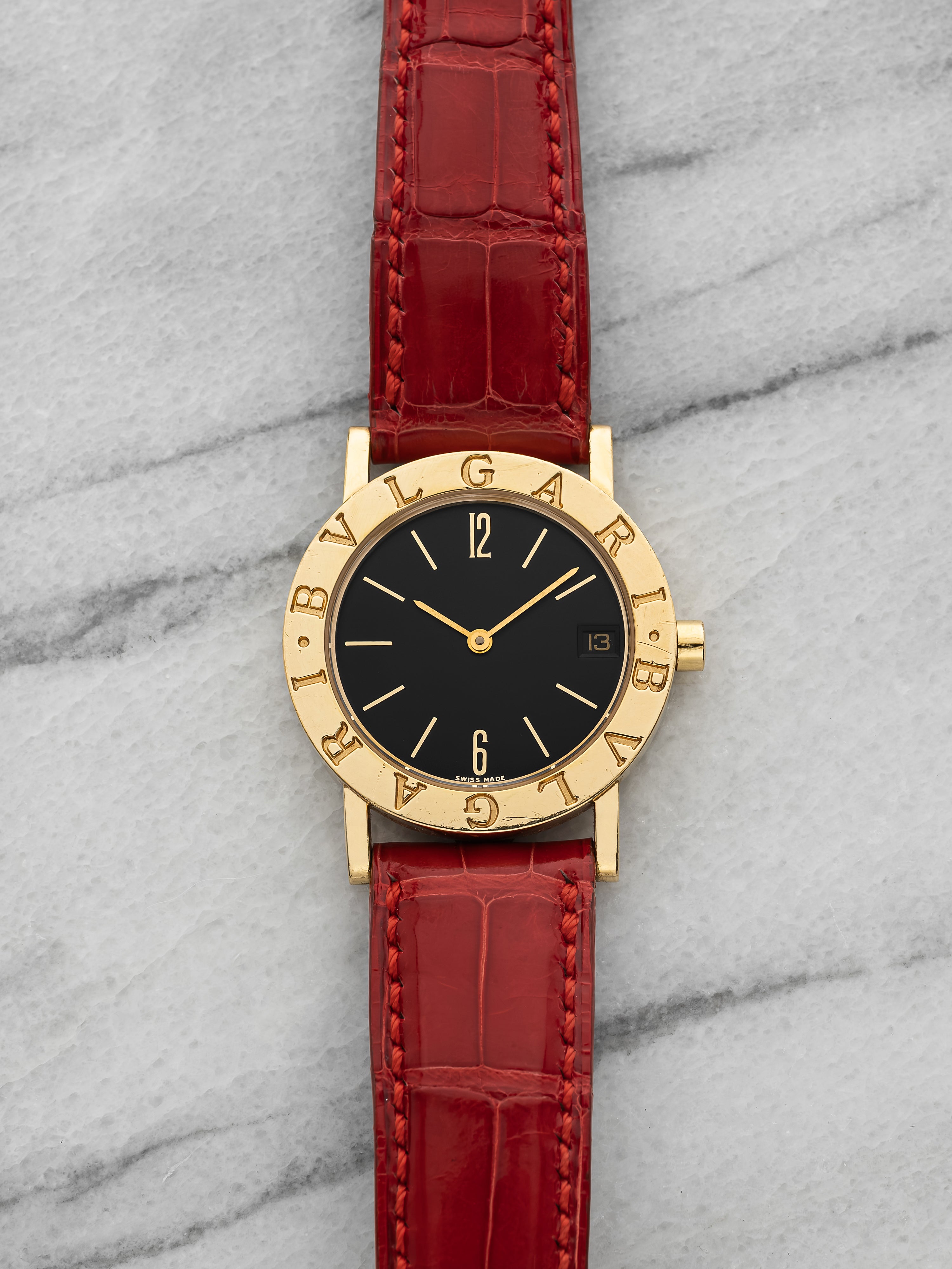 Bvlgari BB30GLD – 18K Yellow Gold Black Dial