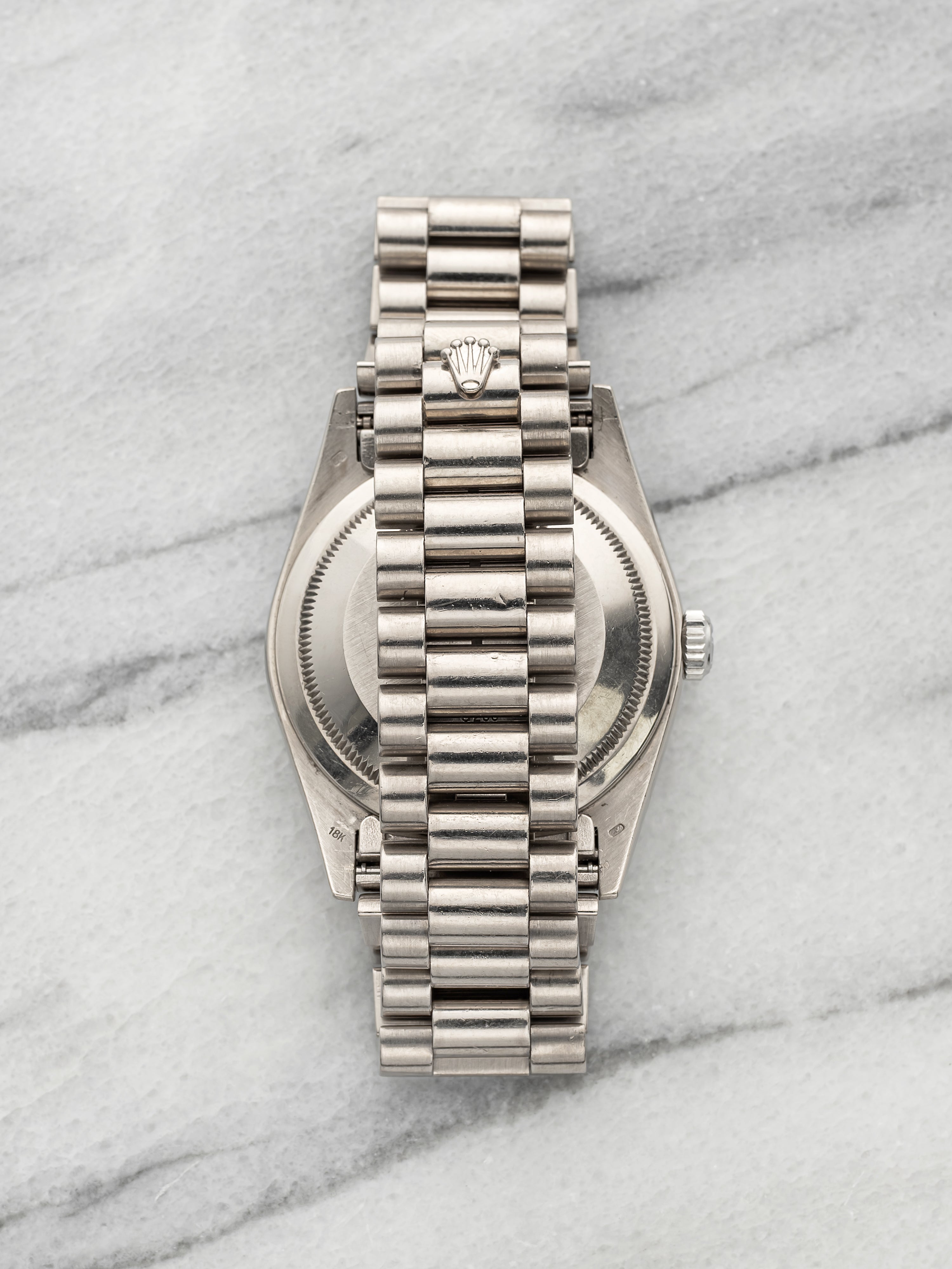 1999 Rolex Day-Date 18239 - 18K White Gold Silver Roman Dial