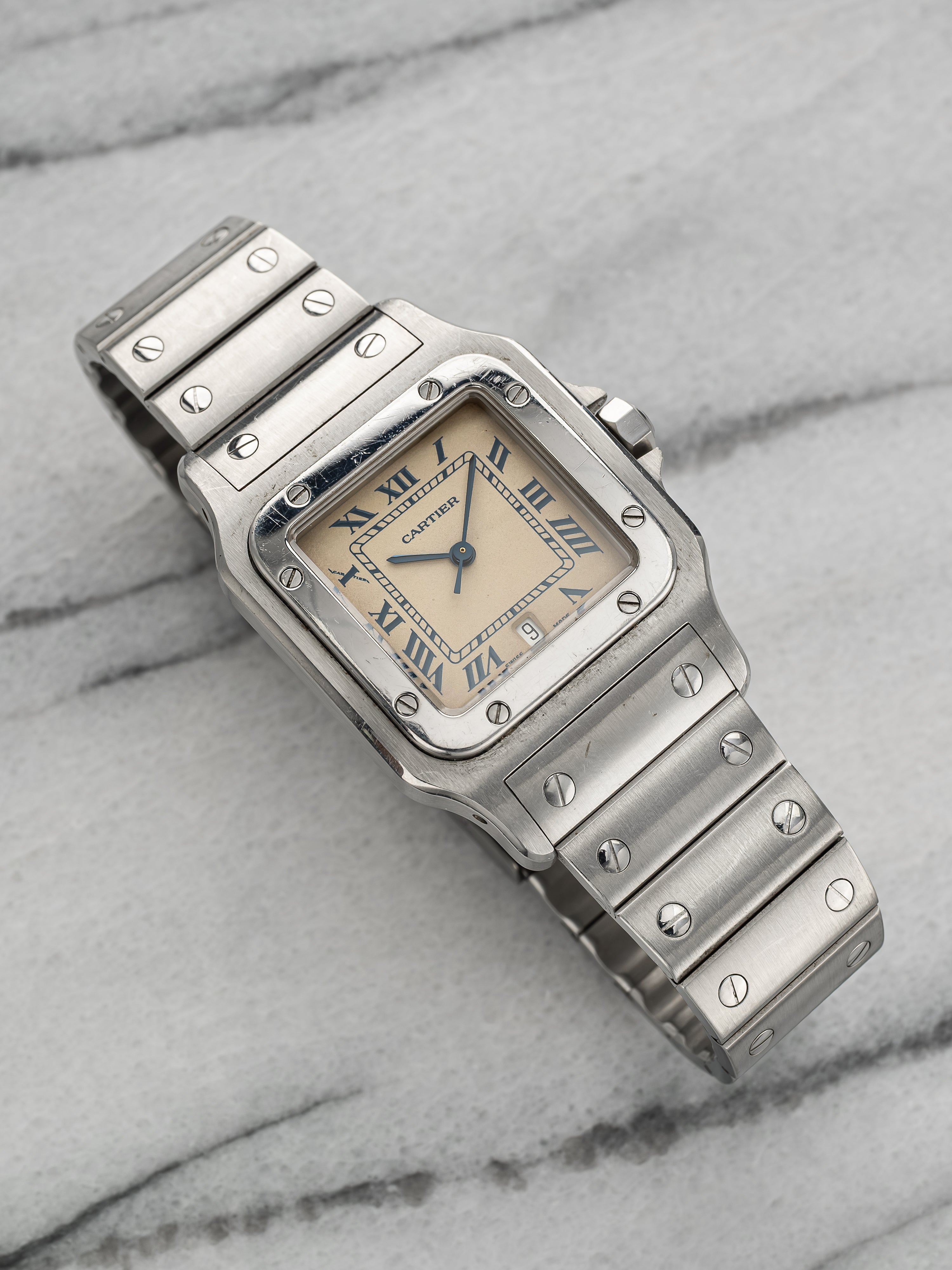 Cartier Santos 1564 - Cream Roman Dial