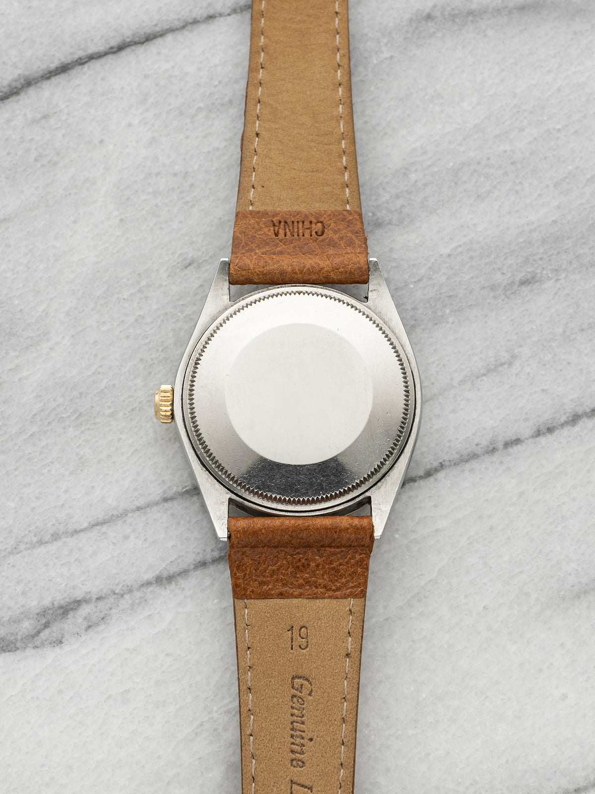 Vintage 1972 Rolex Oyster Perpetual 1005 Two Tone Silver Dial Auto 34mm