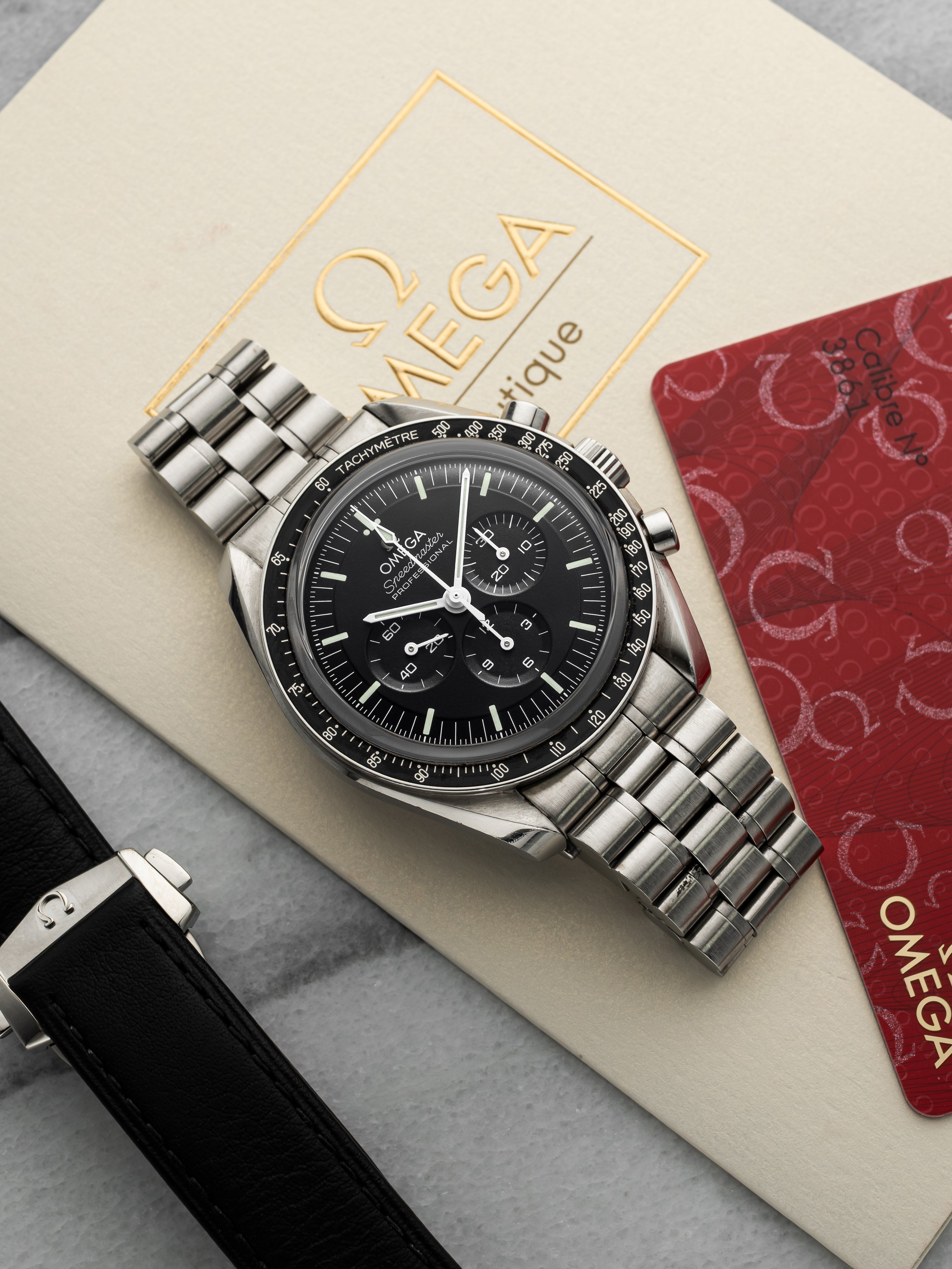 2020s Omega Speedmaster 310.30.40.50.06.002 Steel Black Dial Manual 39.7mm