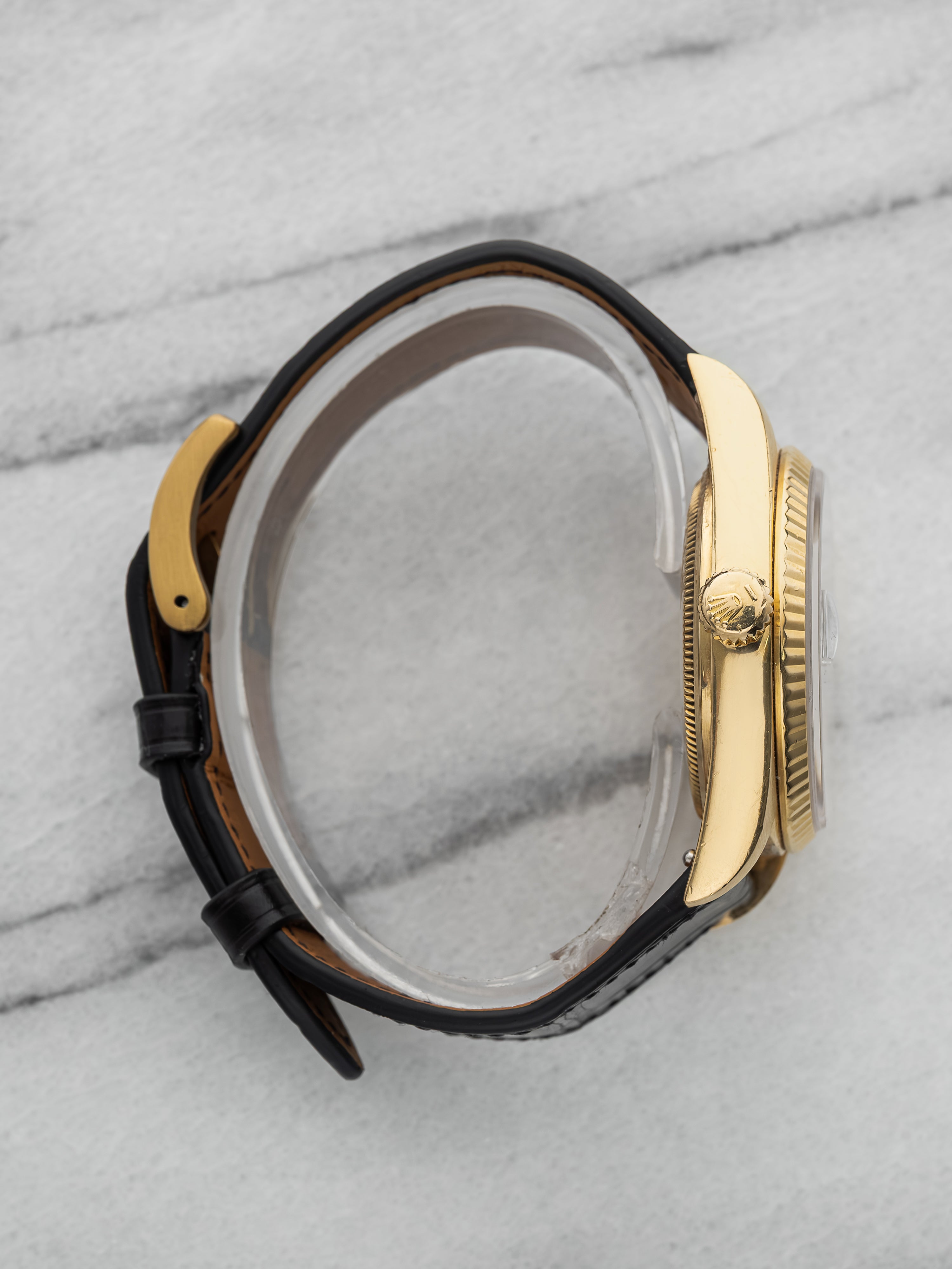 1987 Rolex Datejust 16018 – 18K Yellow Gold Factory Onyx Dial