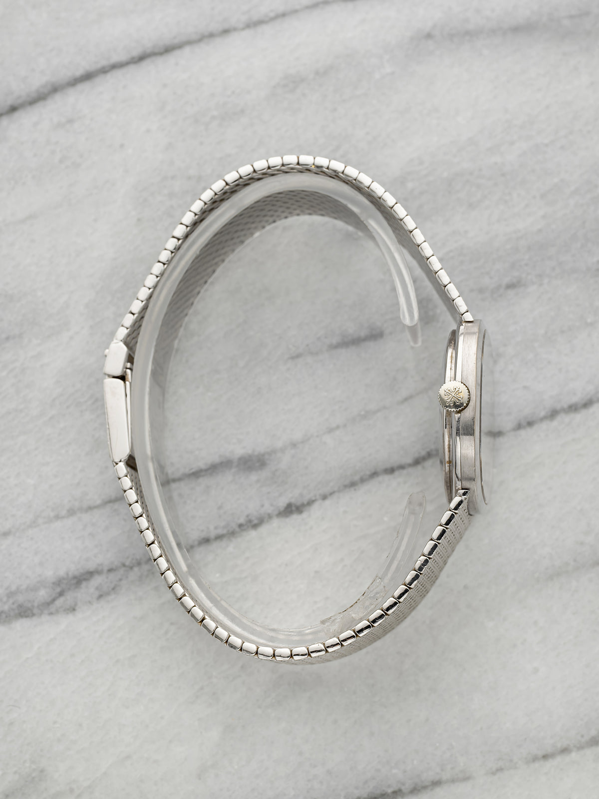 Vintage 1973 Patek Philippe Ellipse 3545/1 18K WG Silver Dial Manual 27mm