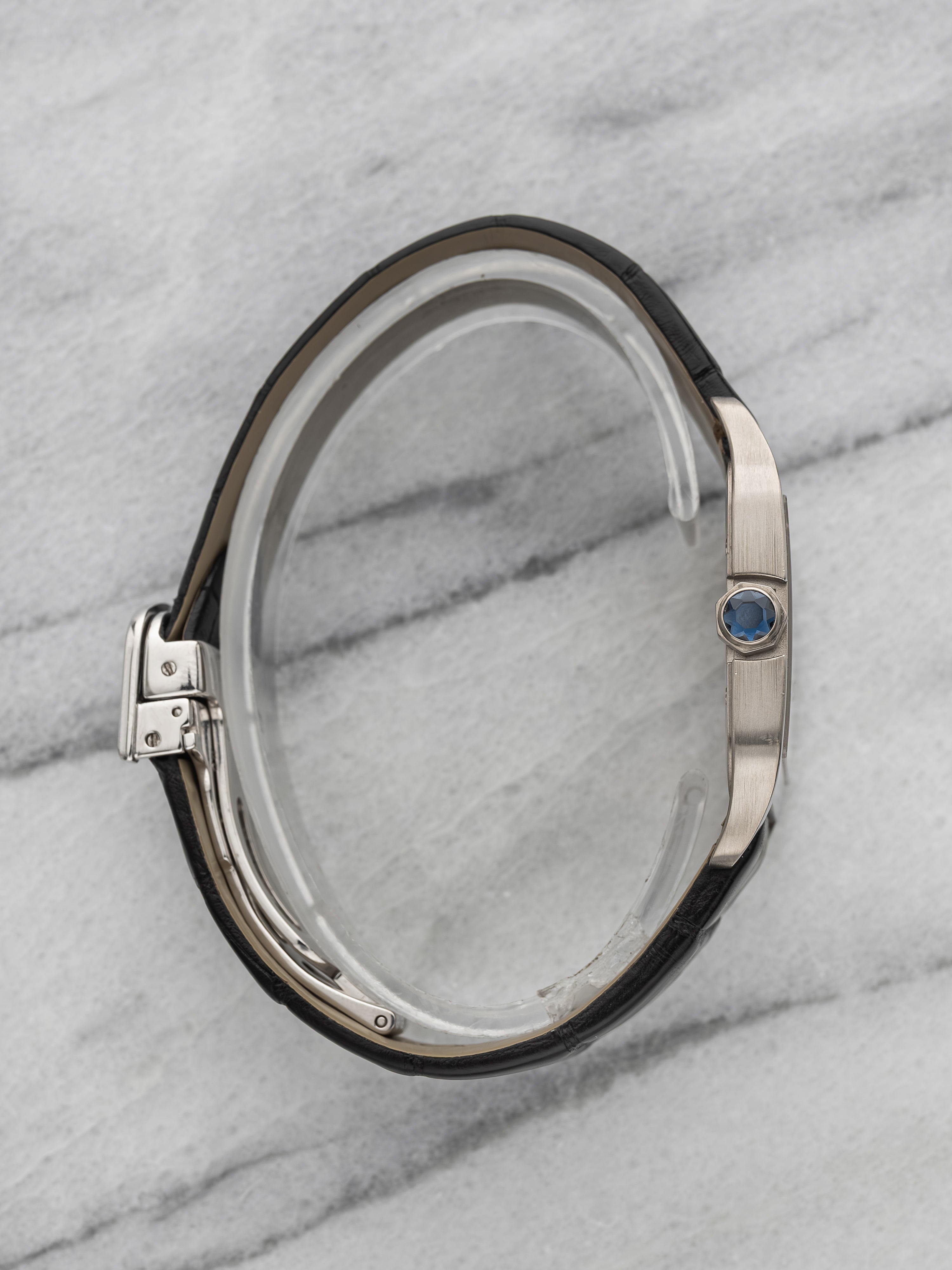 Cartier Santos Dumont 2789 – 18K White Gold White Roman Dial