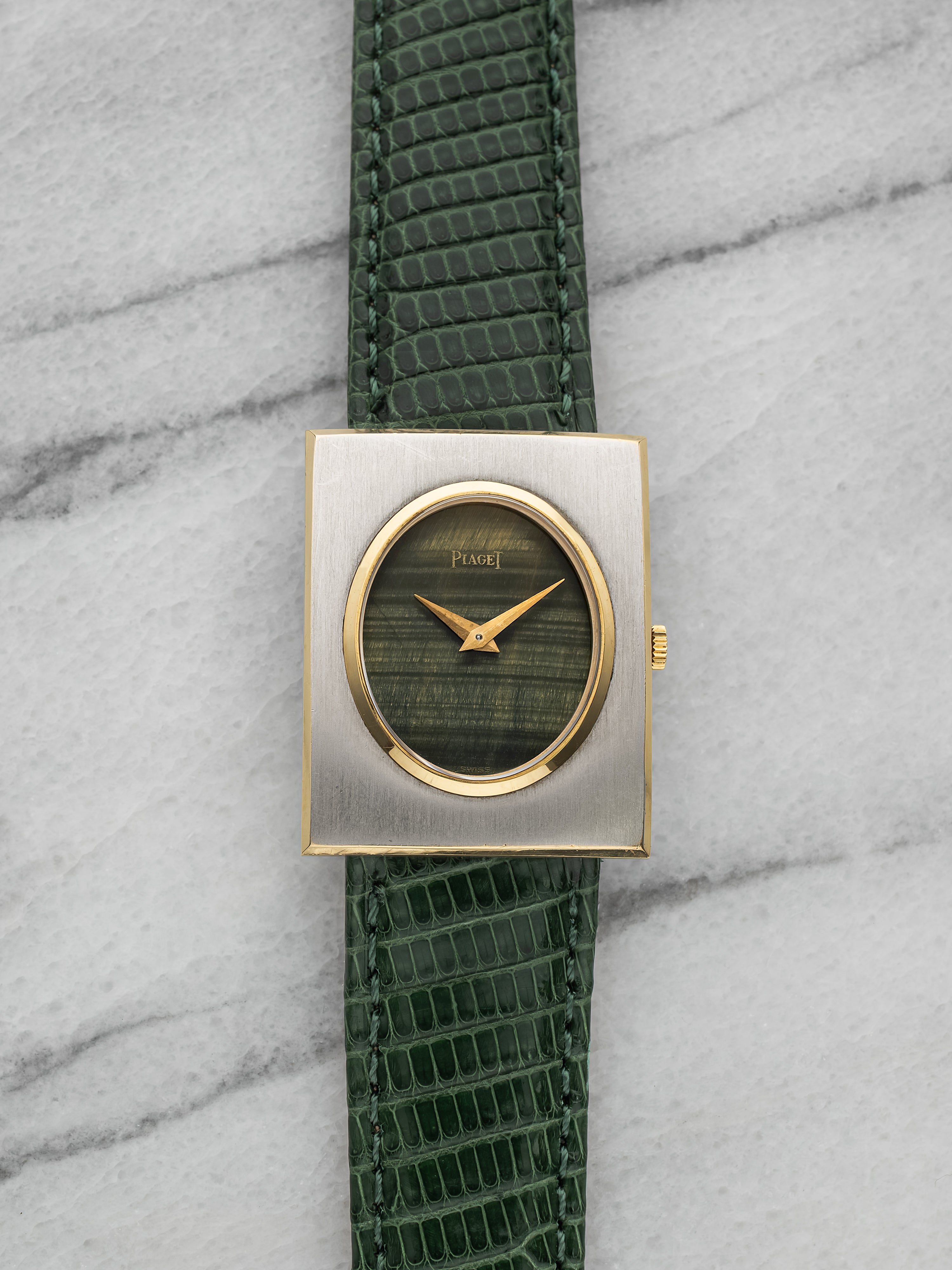 Piaget Tank 916 – 18K Yellow & White Gold, Tiger Eye Dial