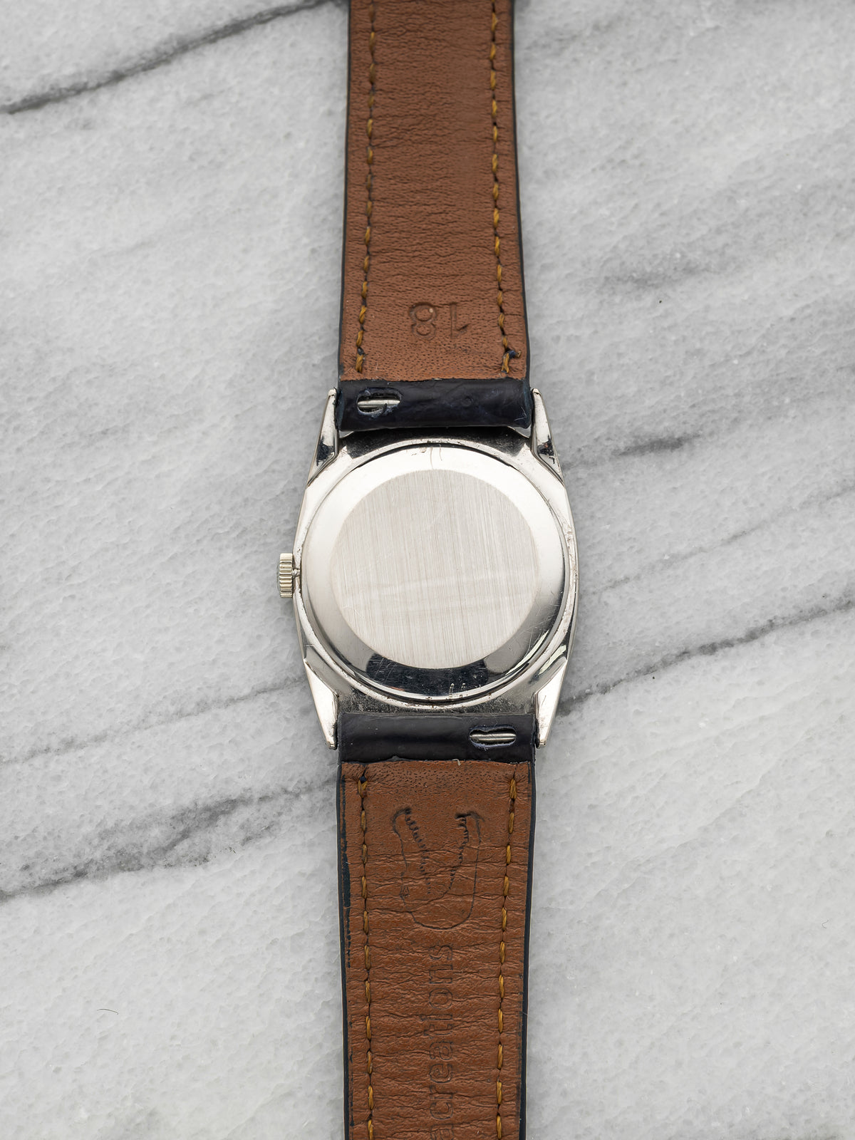 Vintage 1970s Patek Philippe Ellipse 3546 18K WG Blue-Grey Dial Manual 27mm