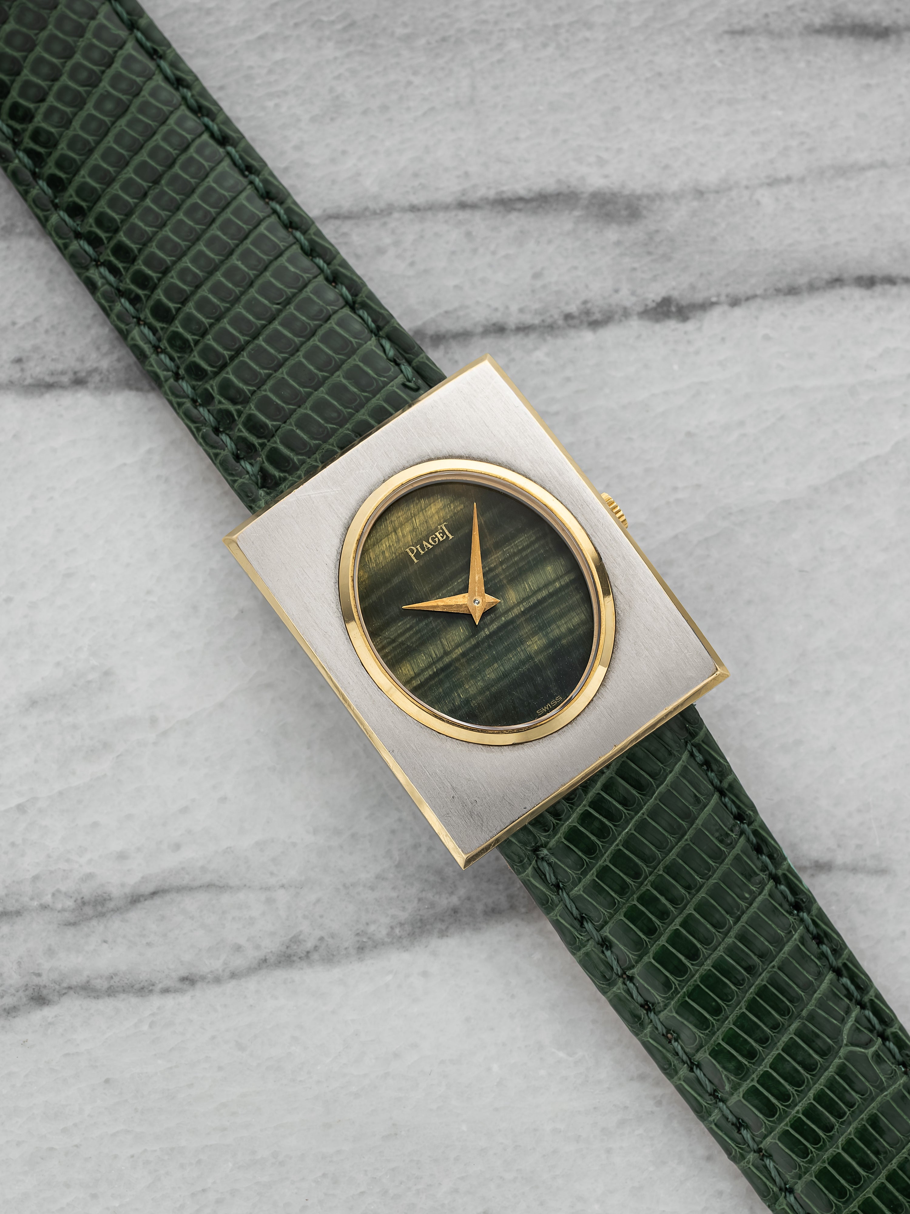 Piaget Tank 916 – 18K Yellow & White Gold, Tiger Eye Dial