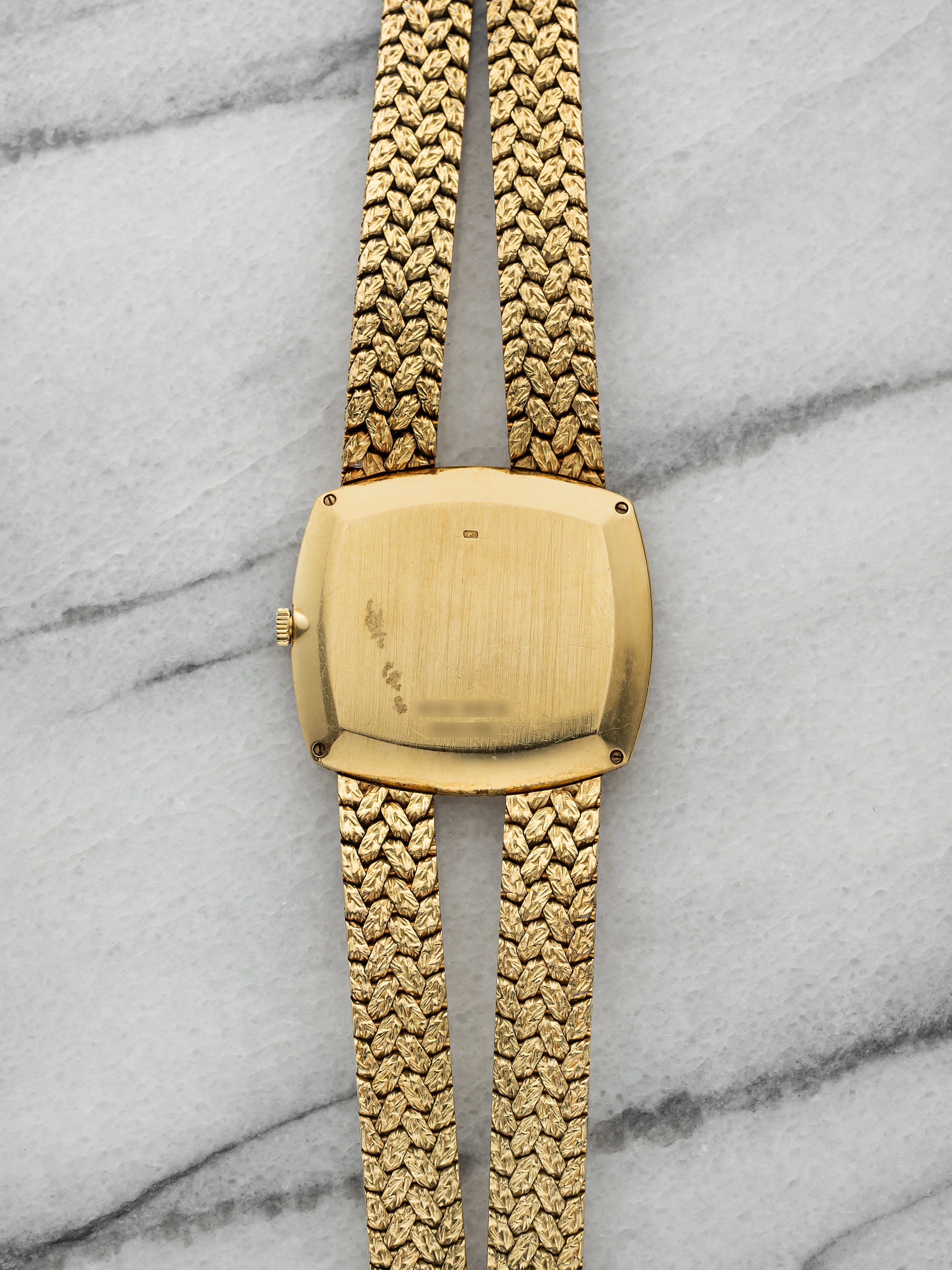 Vintage 1970s Piaget Emperador 9731 18K Yellow Gold Tiger Eye Dial Manual 32mm