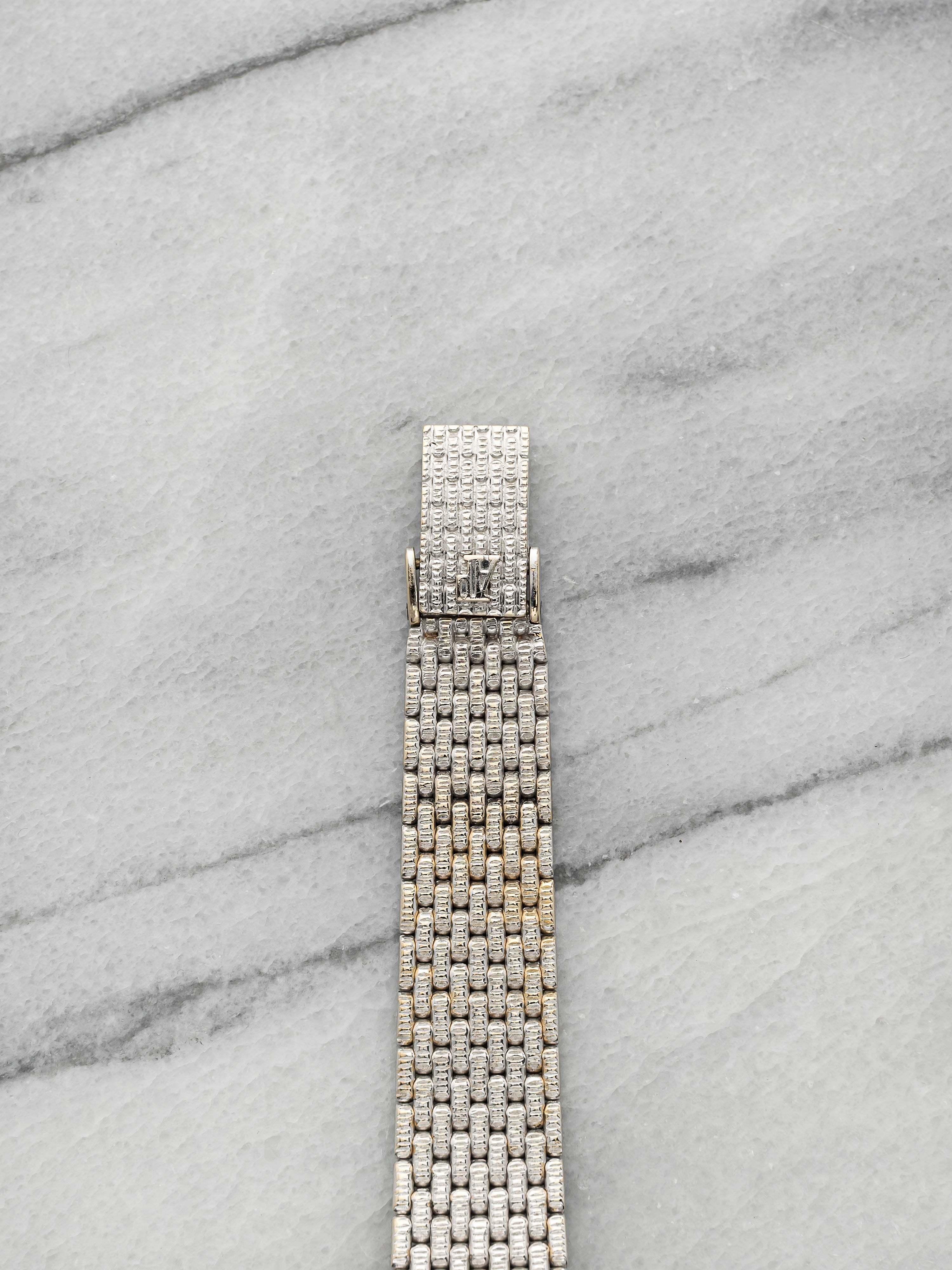Vintage 1995 Audemars Piguet Lady 18K WG Pave Diamond & Sapphire Quartz 23mm