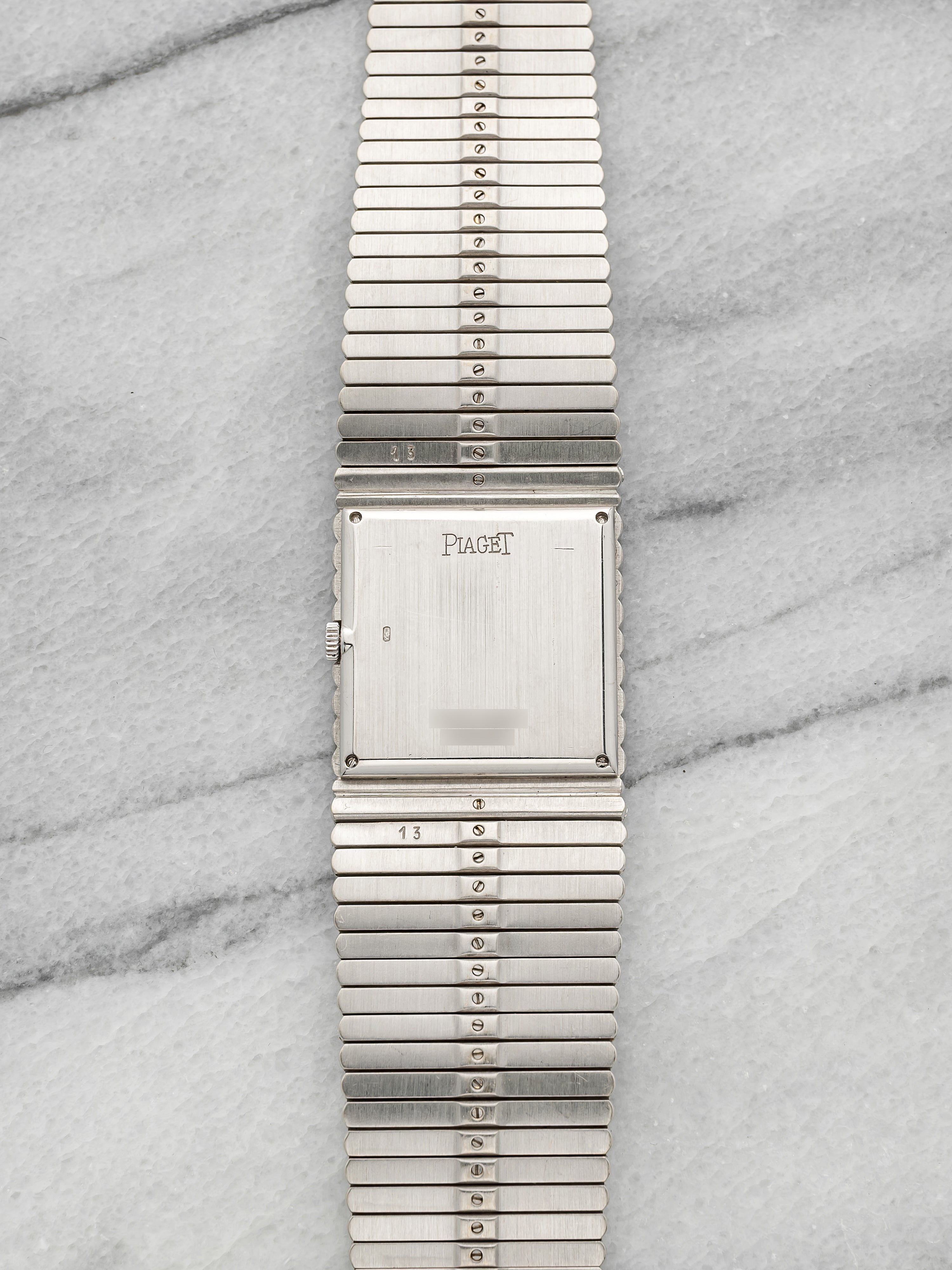 Vintage 1980s Piaget 9131C503 18K WG Diamond Sapphire Dial Manual 24mm