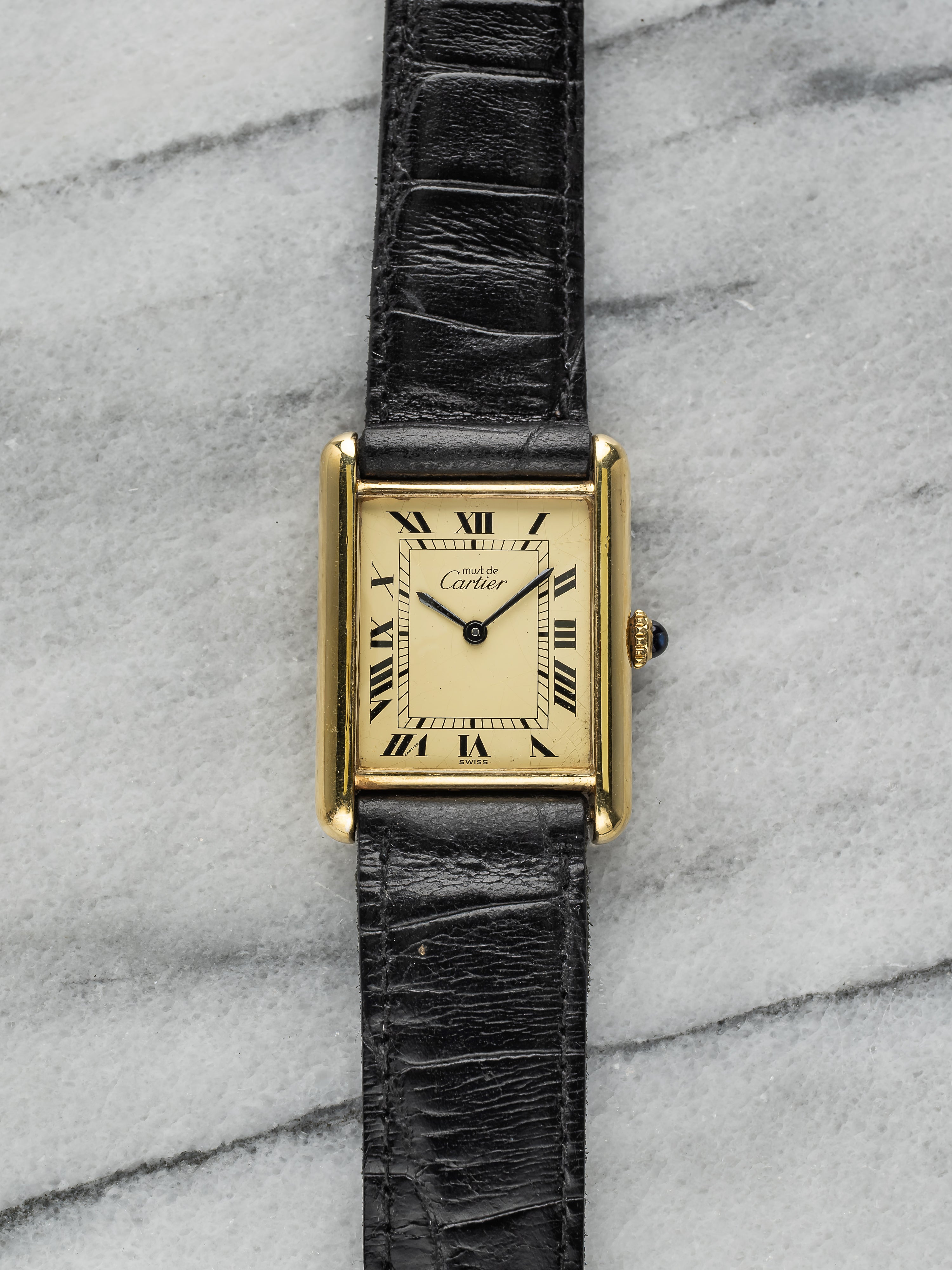 Cartier Tank - Lemon Roman Dial