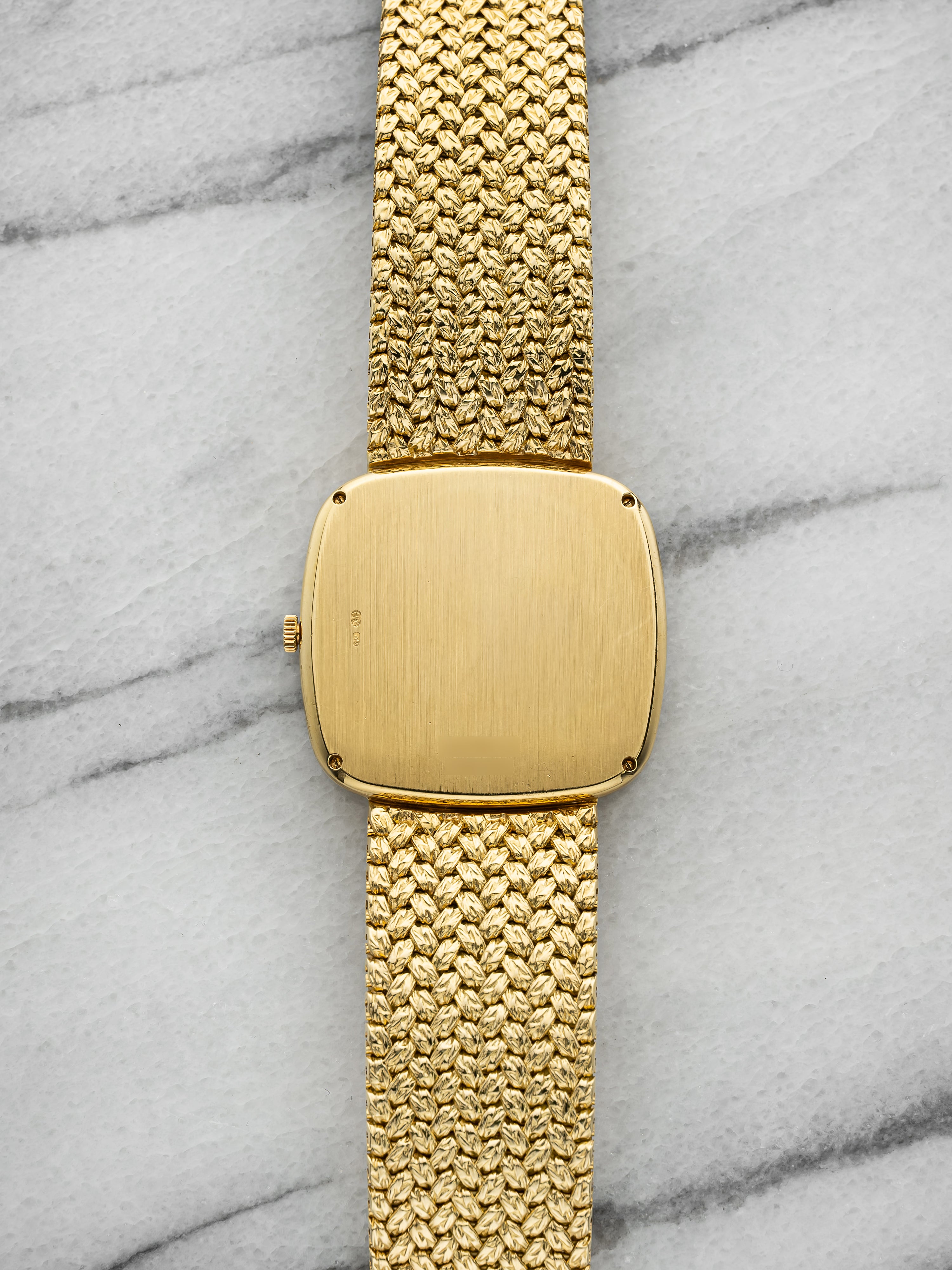 Vintage 1970s Piaget 12775D2 18K YG Onyx Pave Diamond Dial Automatic 31 mm
