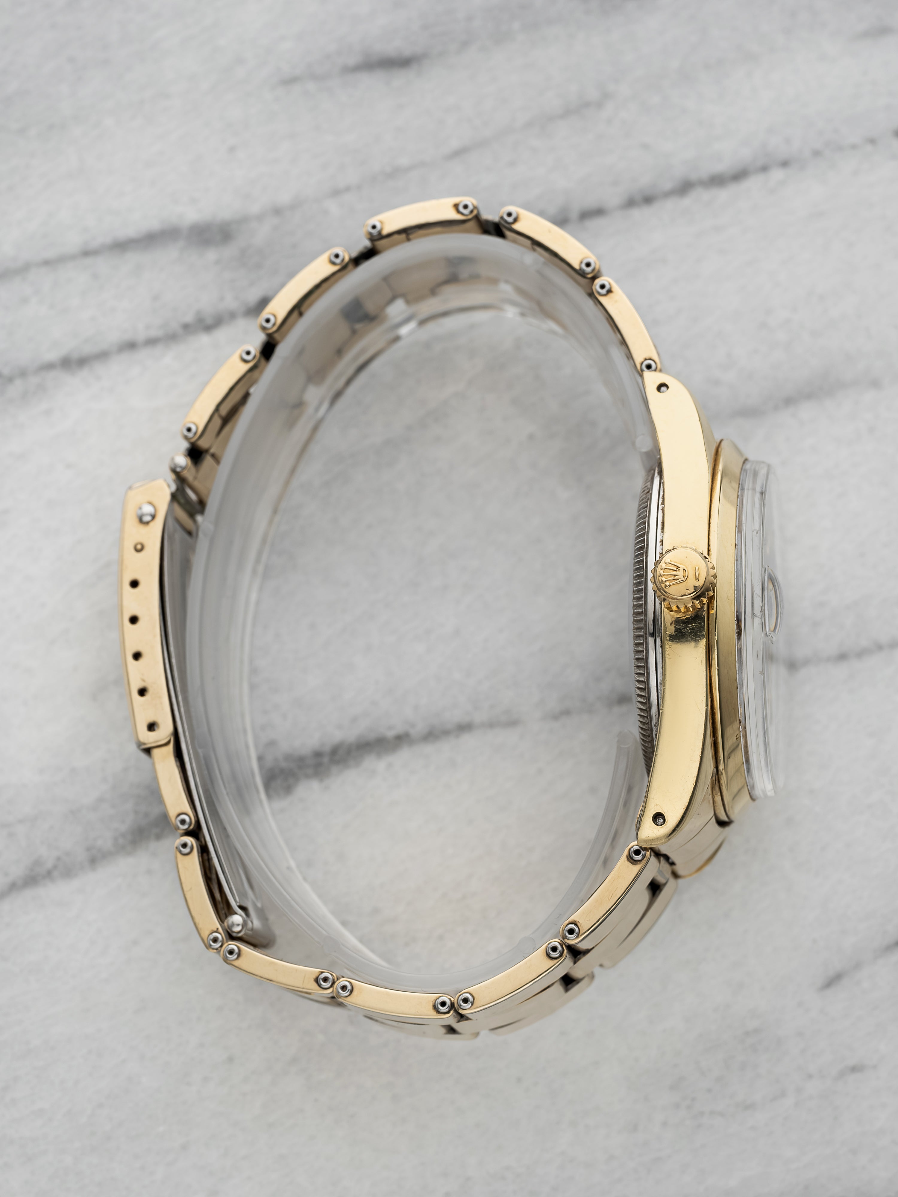 1973 Rolex OP Date 1550 – 14K Gold Shell, Blue Dial