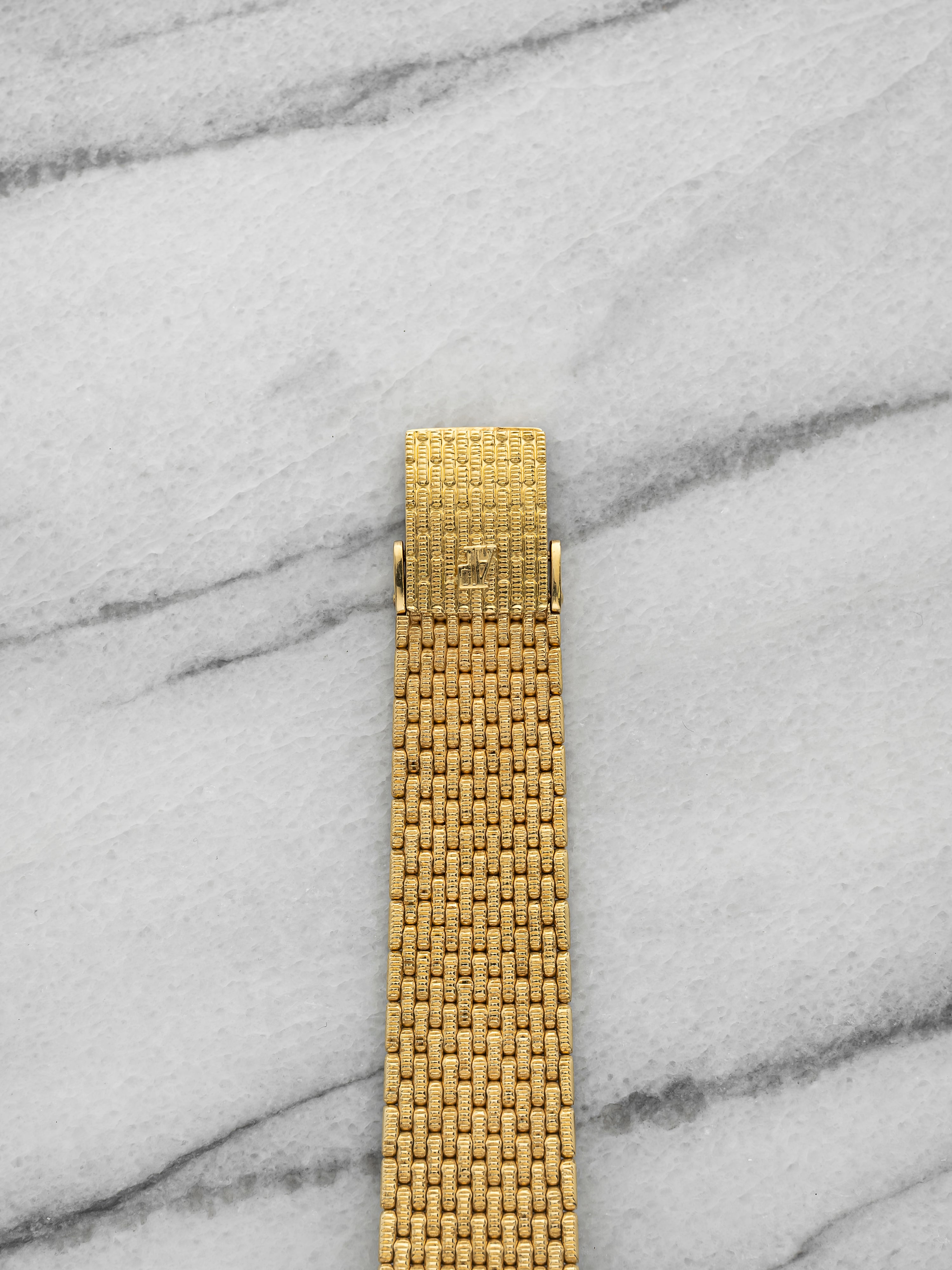 Vintage 1980s Audemars Piguet Cobra 18K YG Pave Diamond Ruby Dial Manual 31 mm