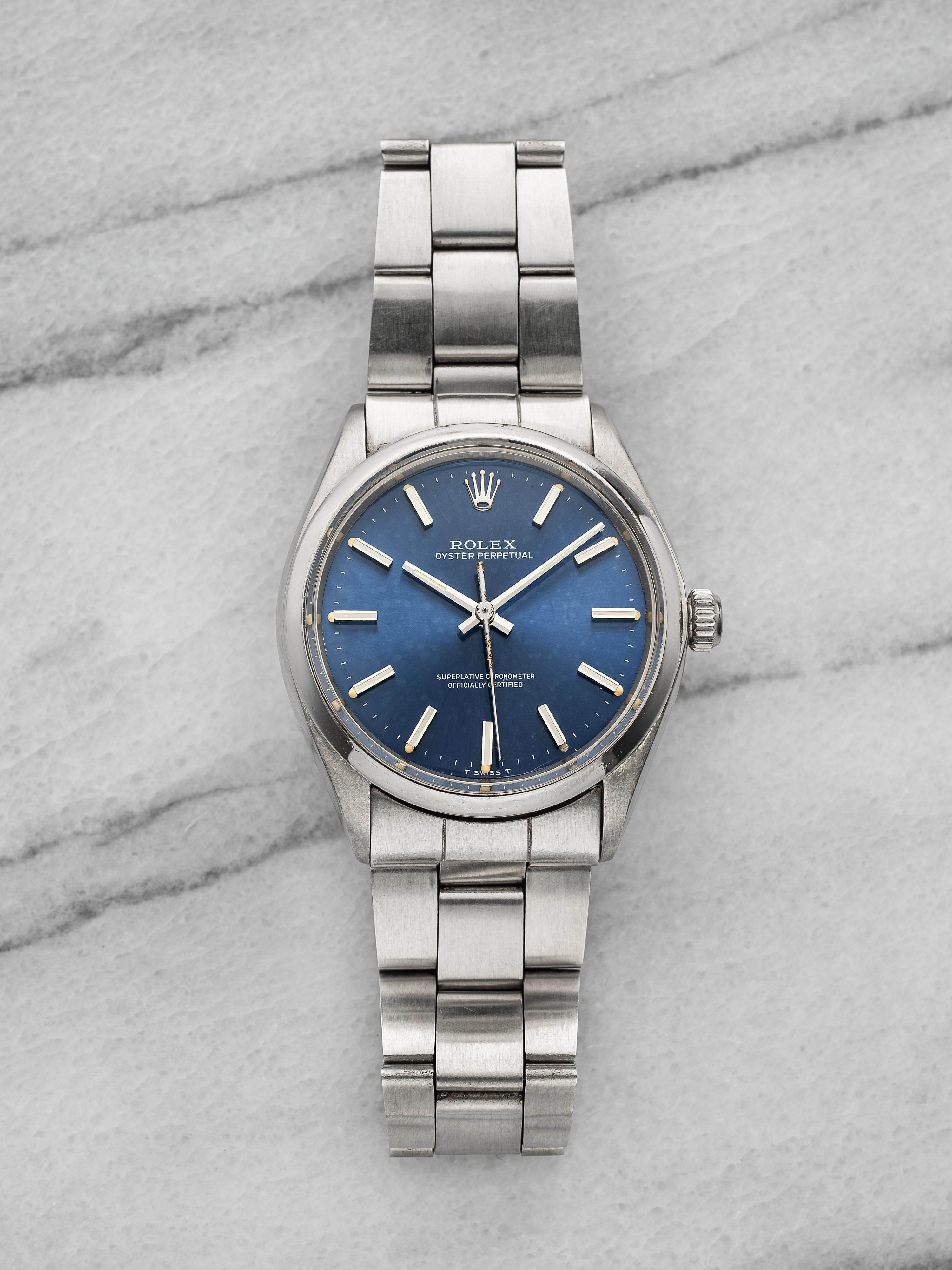 ROLEX OYSTER PERPETUAL 1002 オイスターパーペチュアル 1976 Rolex Oyster Perpetual 1002 – Blue Sunburst Dial