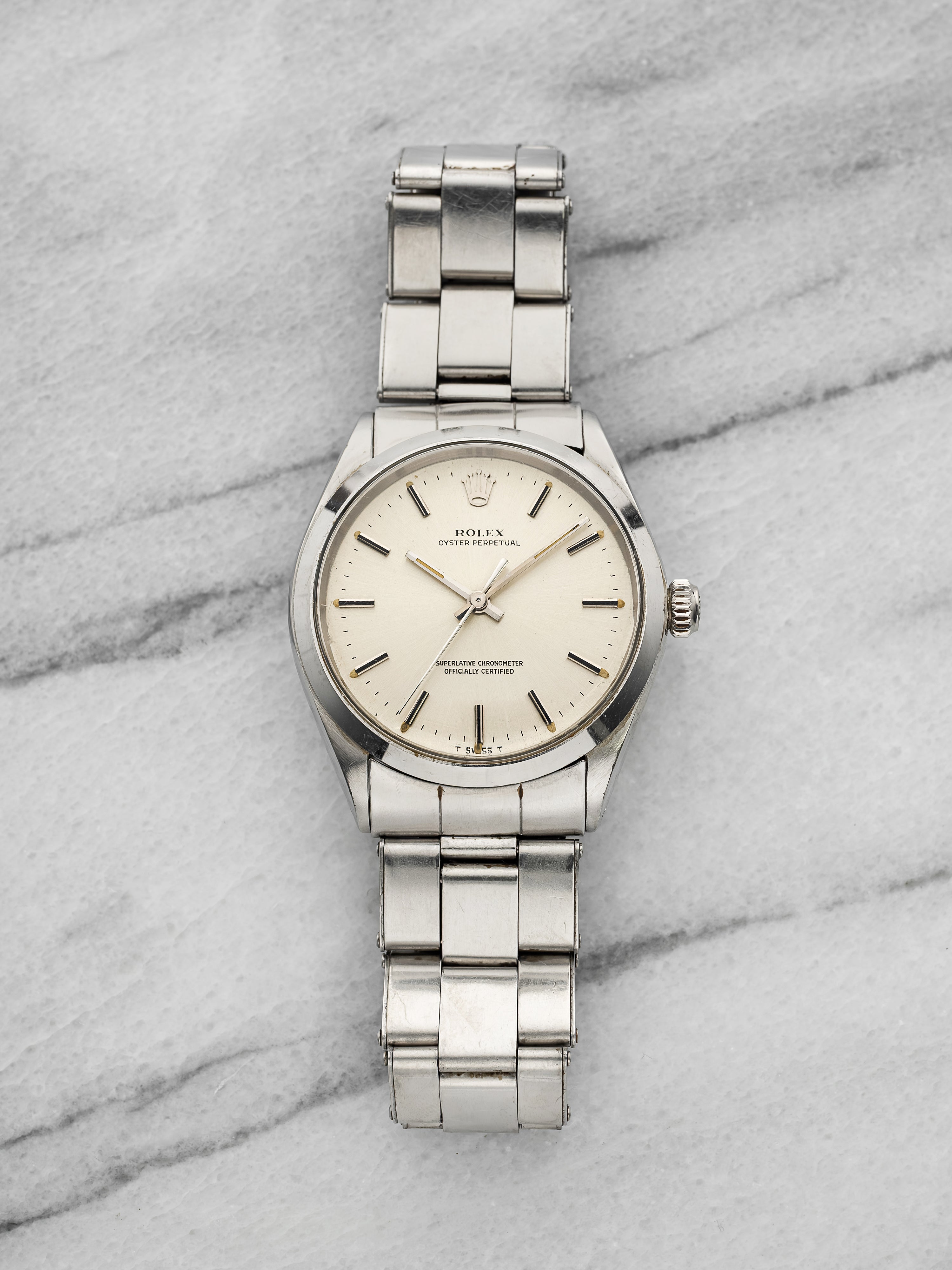 1971 Rolex Oyster Perpetual 1002 – Stainless Steel, Riveted Bracelet