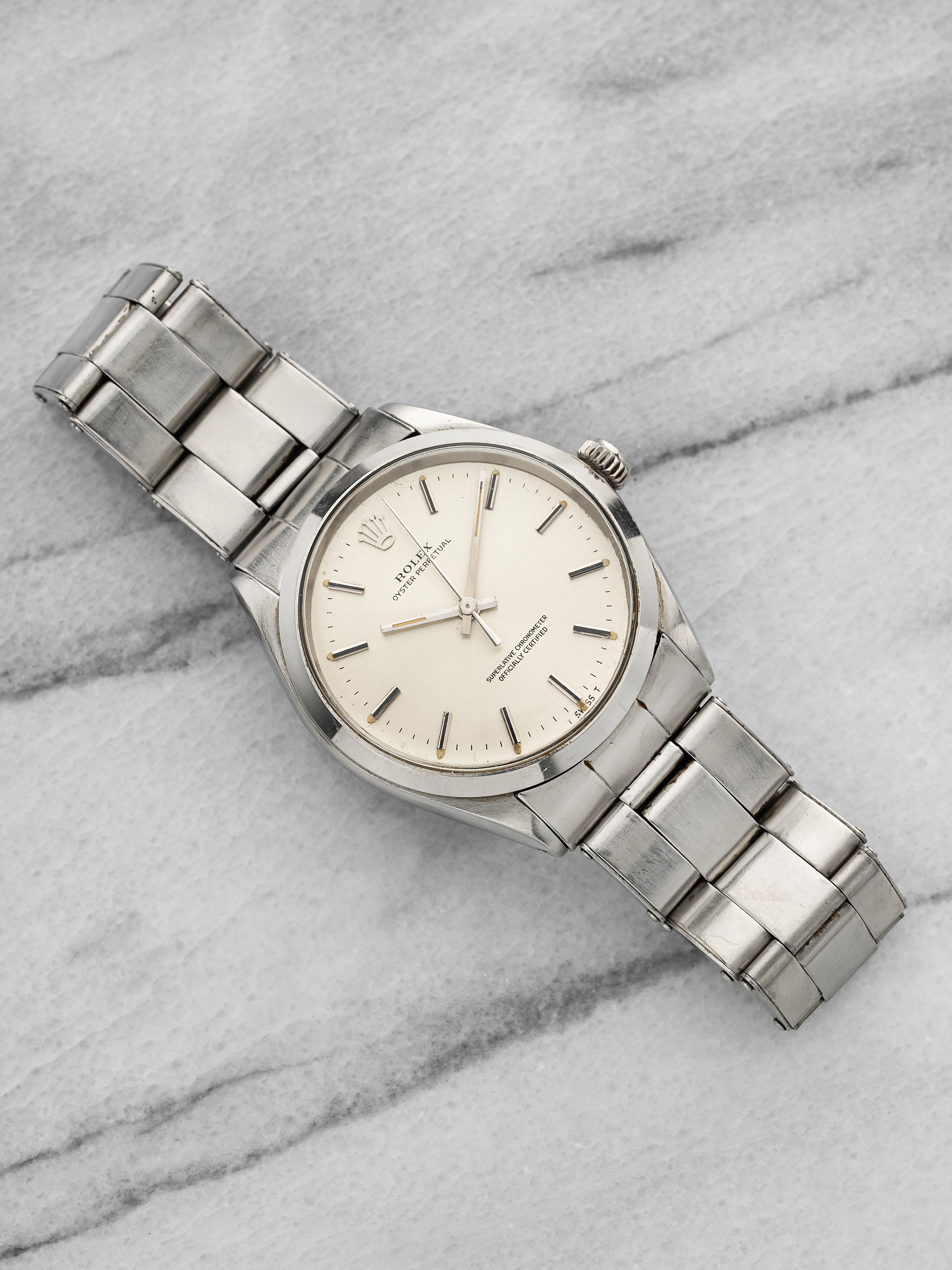 1971 Rolex Oyster Perpetual 1002 – Stainless Steel, Riveted Bracelet