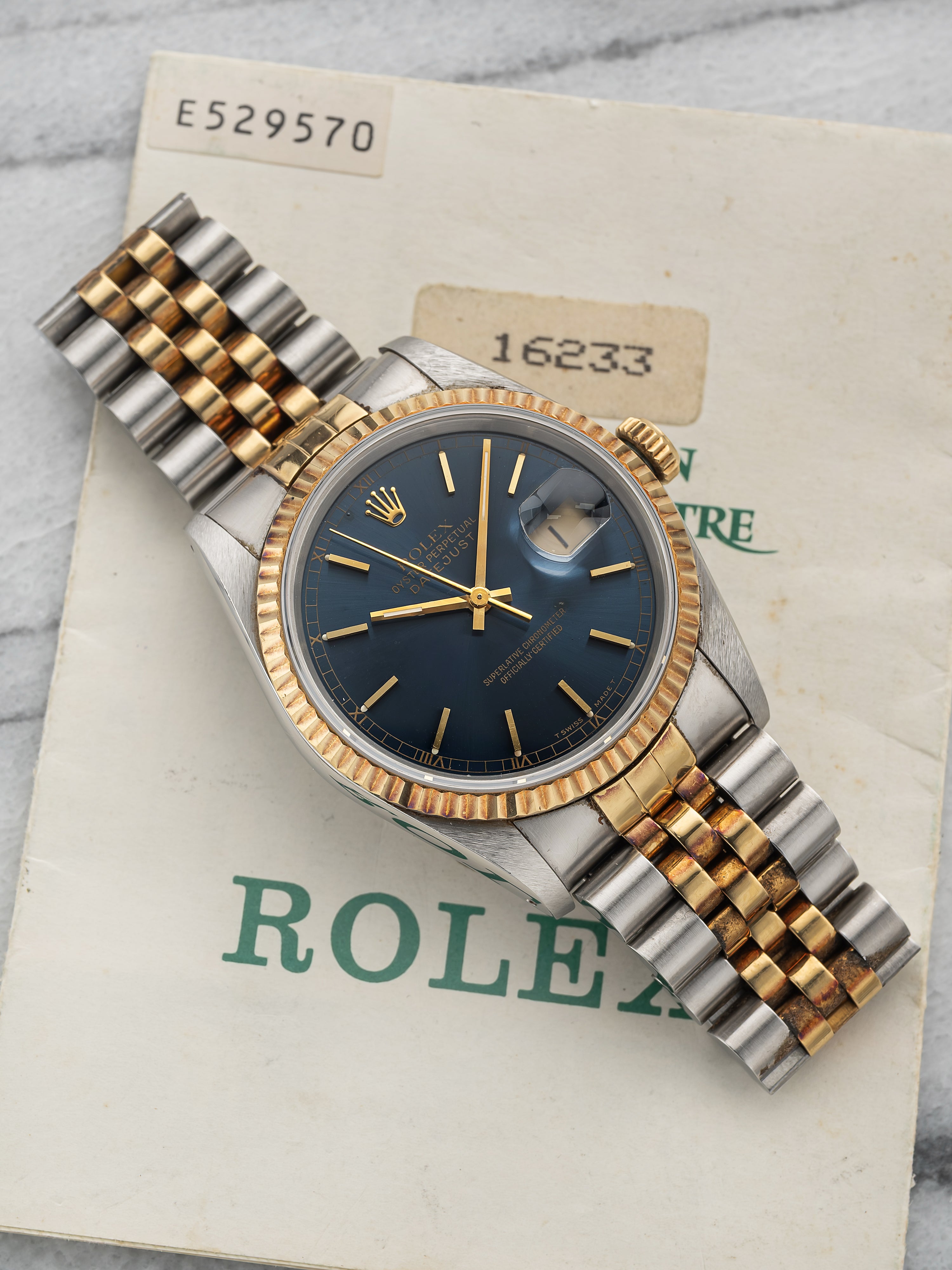 Rolex Datejust 16233 - Blue Dial.