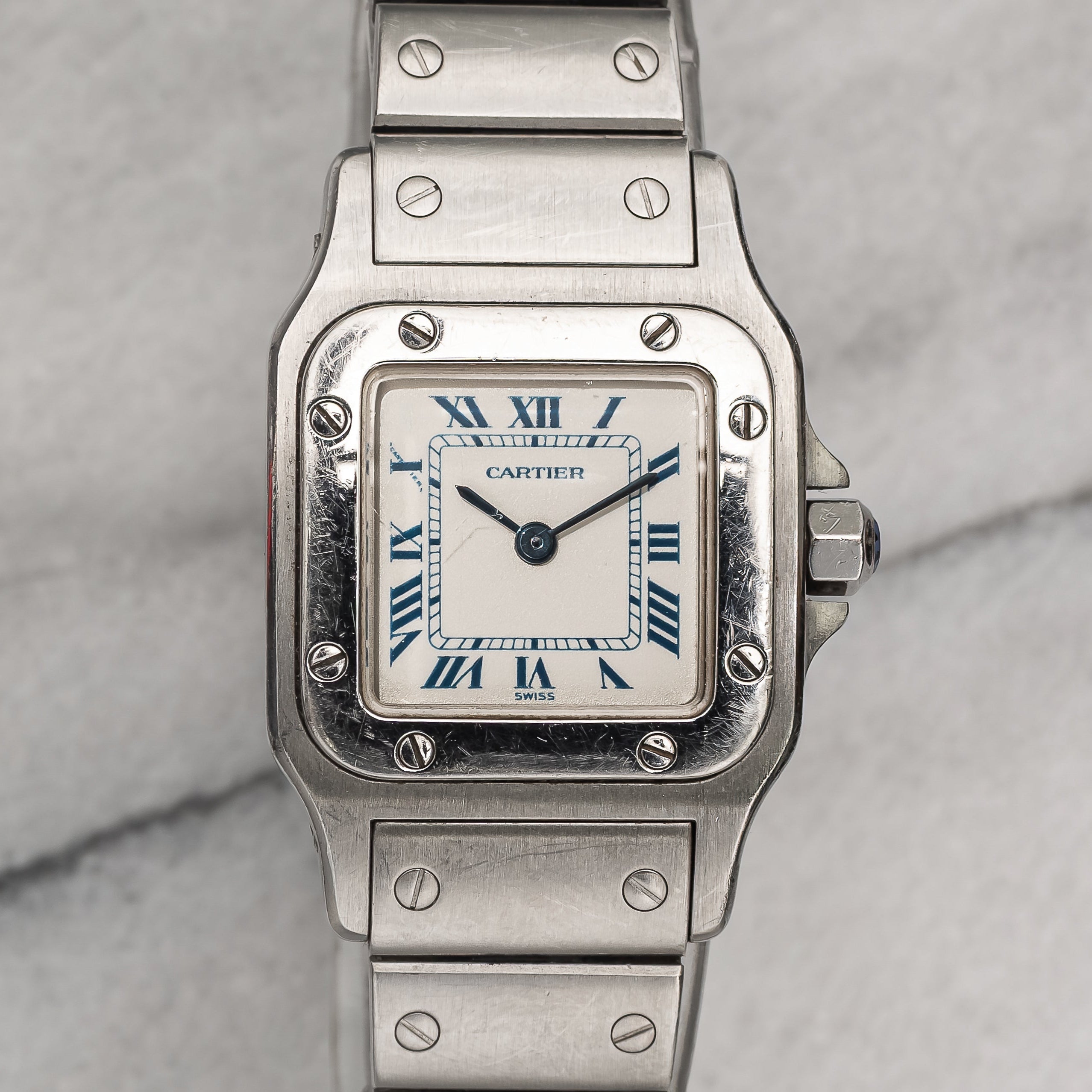 Cartier Santos Ladies – Blue Roman Dial