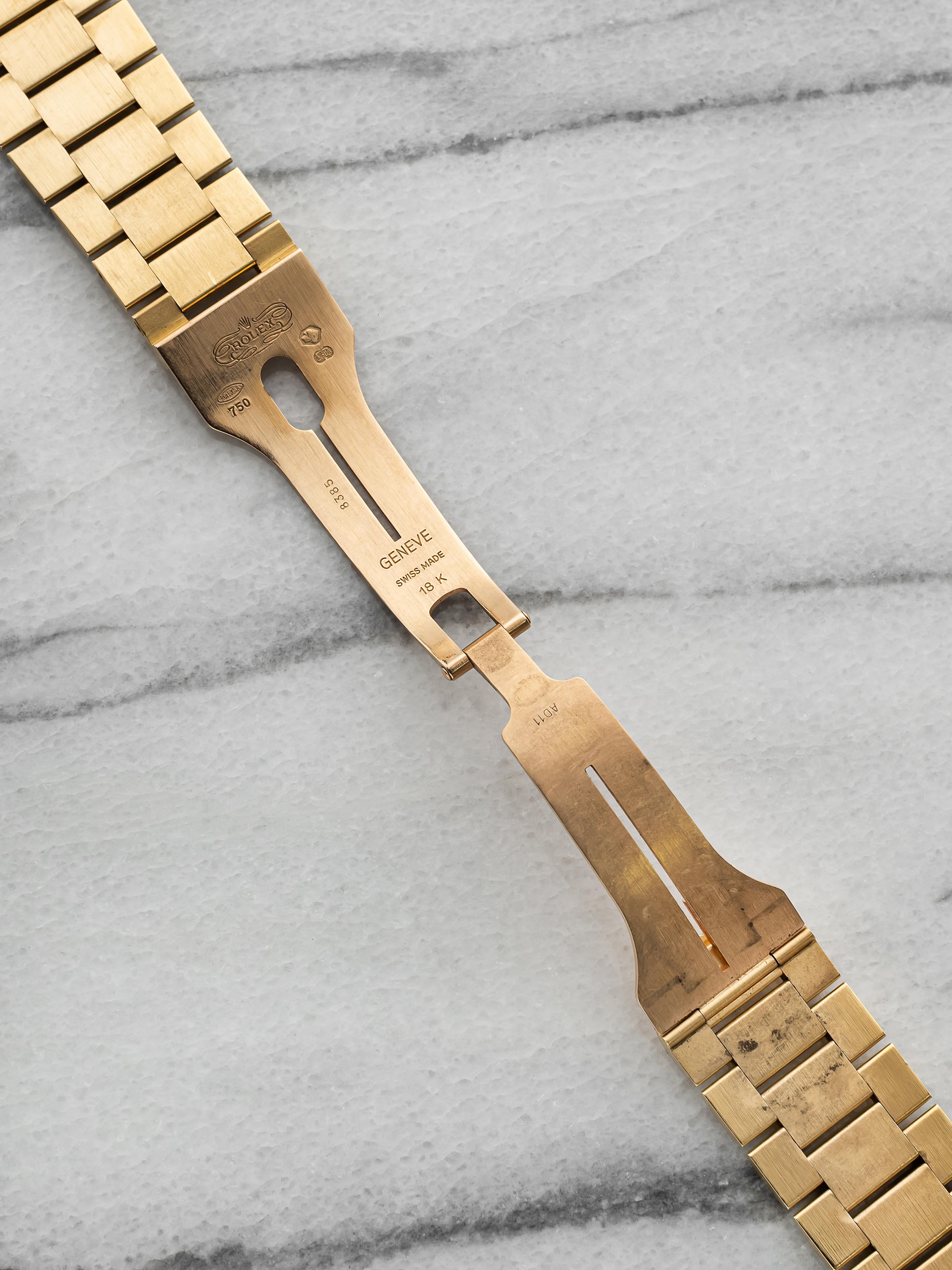 Rolex President 8385 18K Yellow Gold 20mm Bracelet 55B End Links