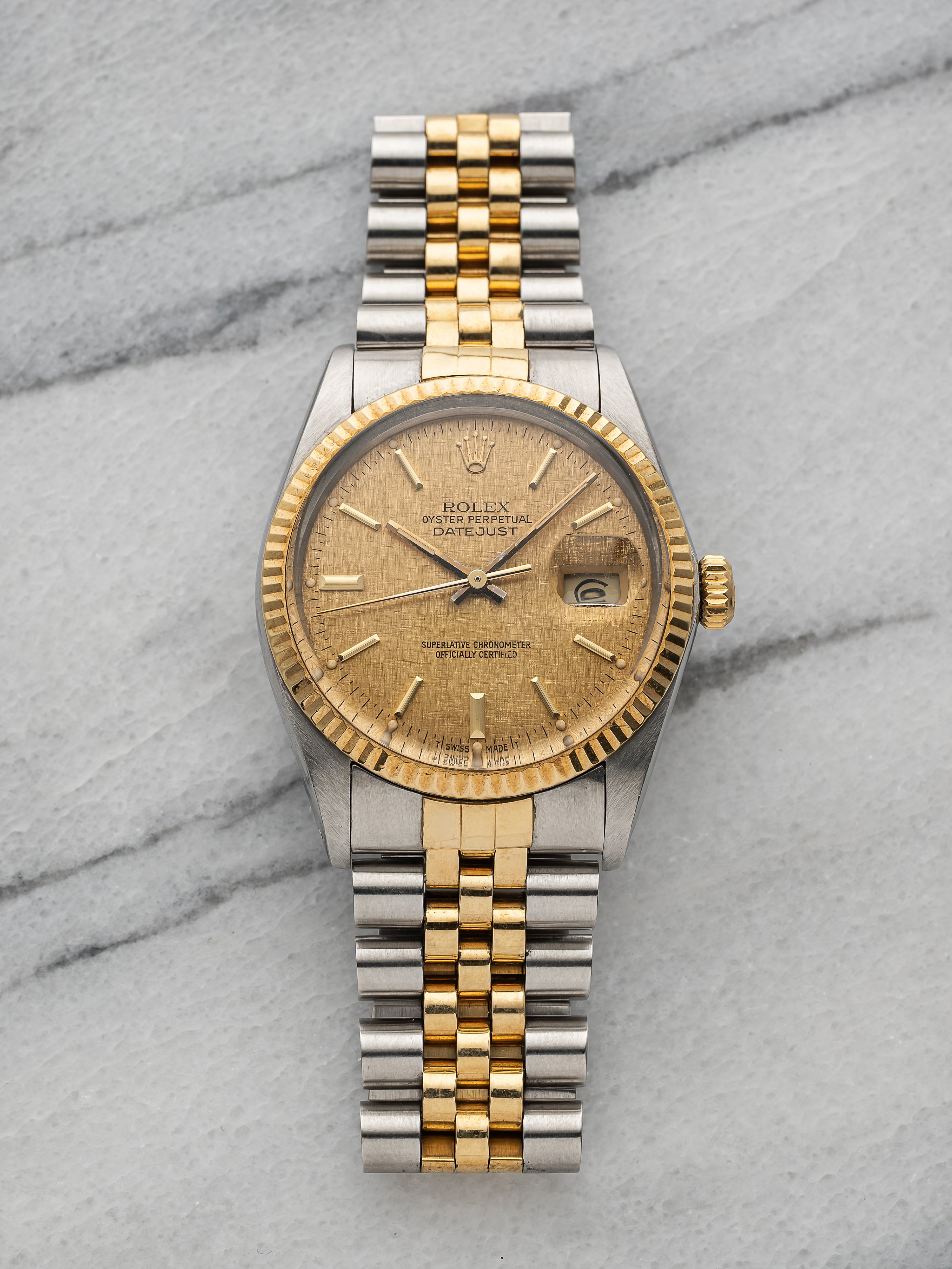 Rolex Datejust 16013 - Champagne Linen.