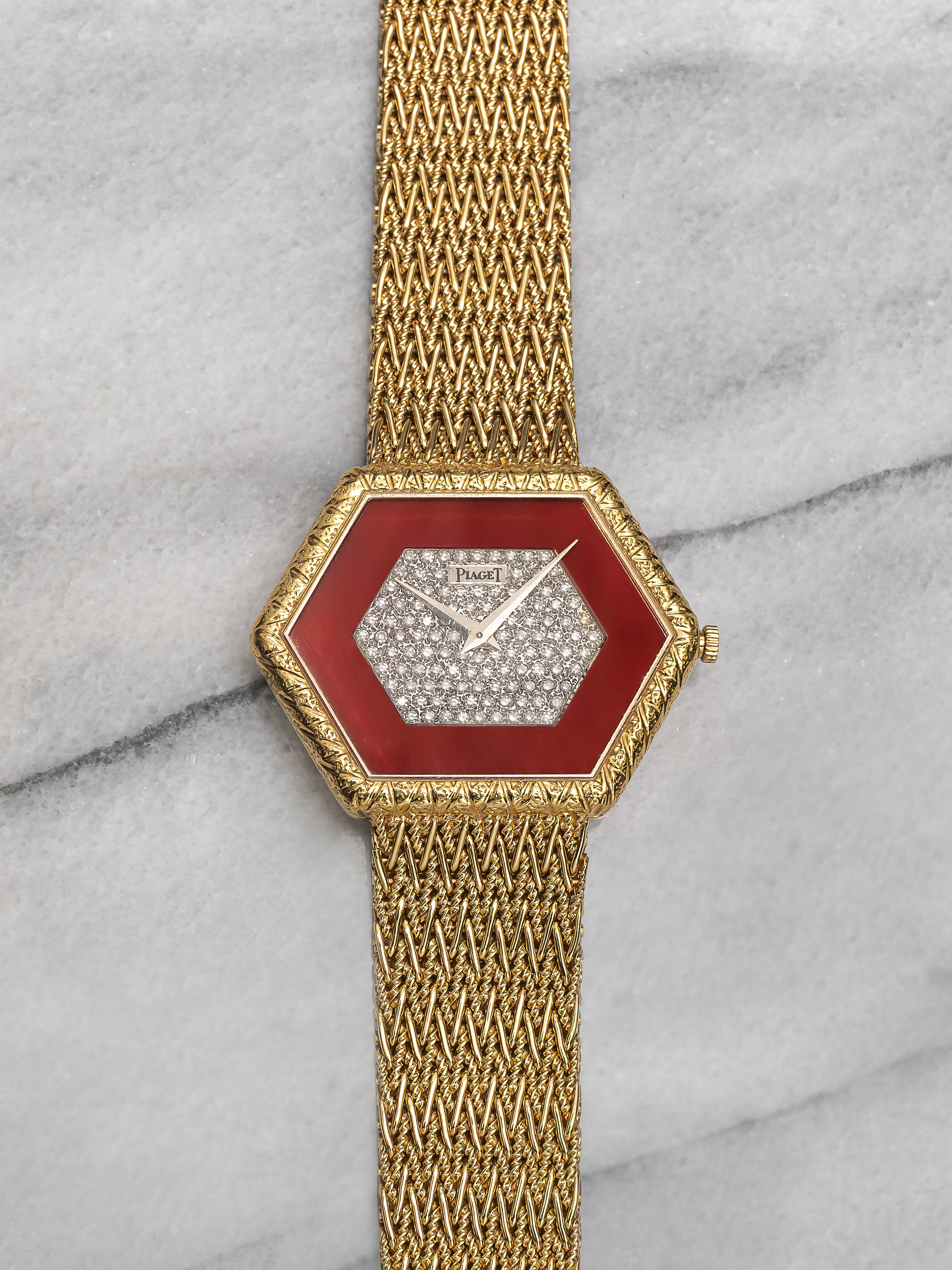 Piaget Hexagon – Jade & Diamond Pave Dial