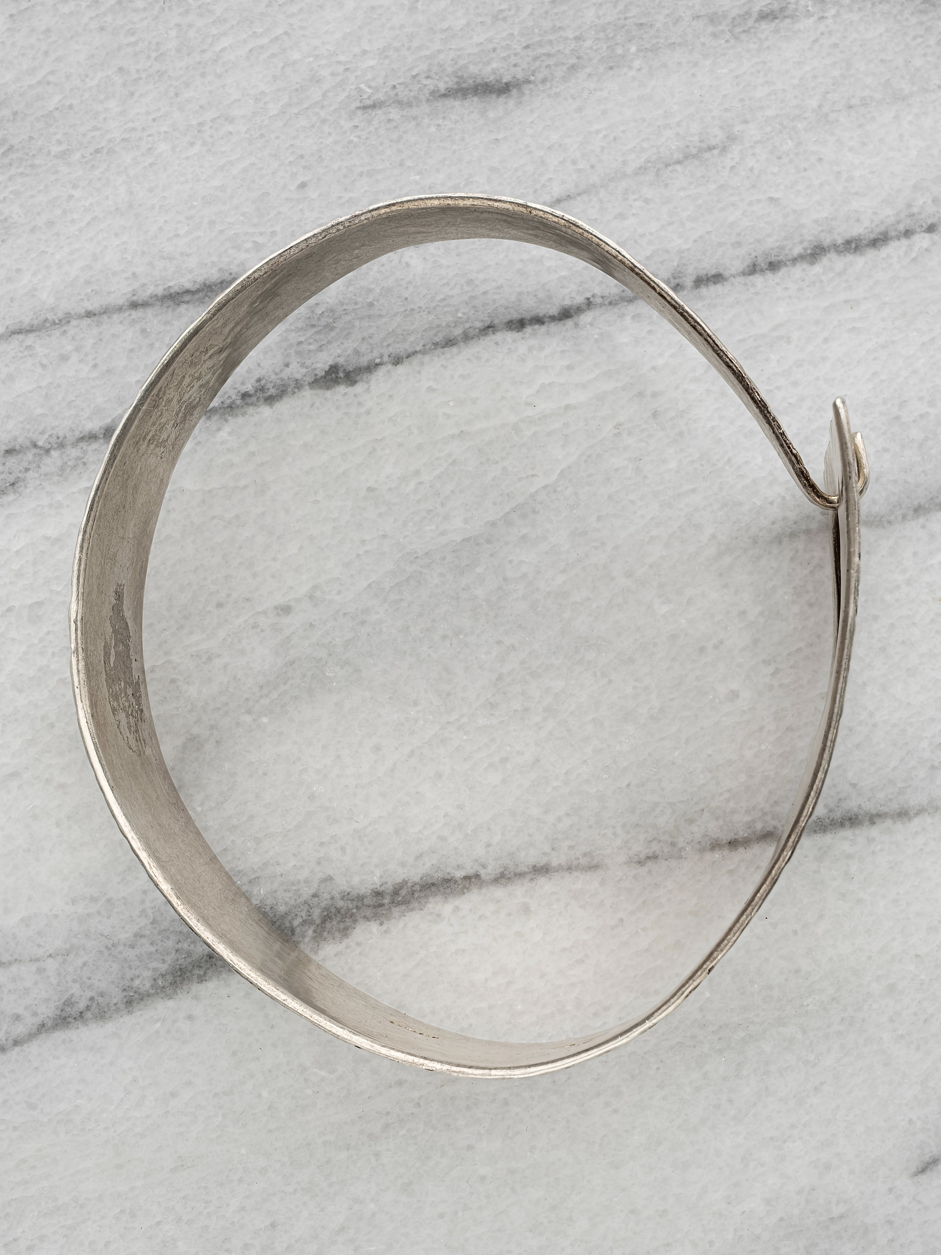 Vintage MCM Sculptural Sterling Silver Bracelet