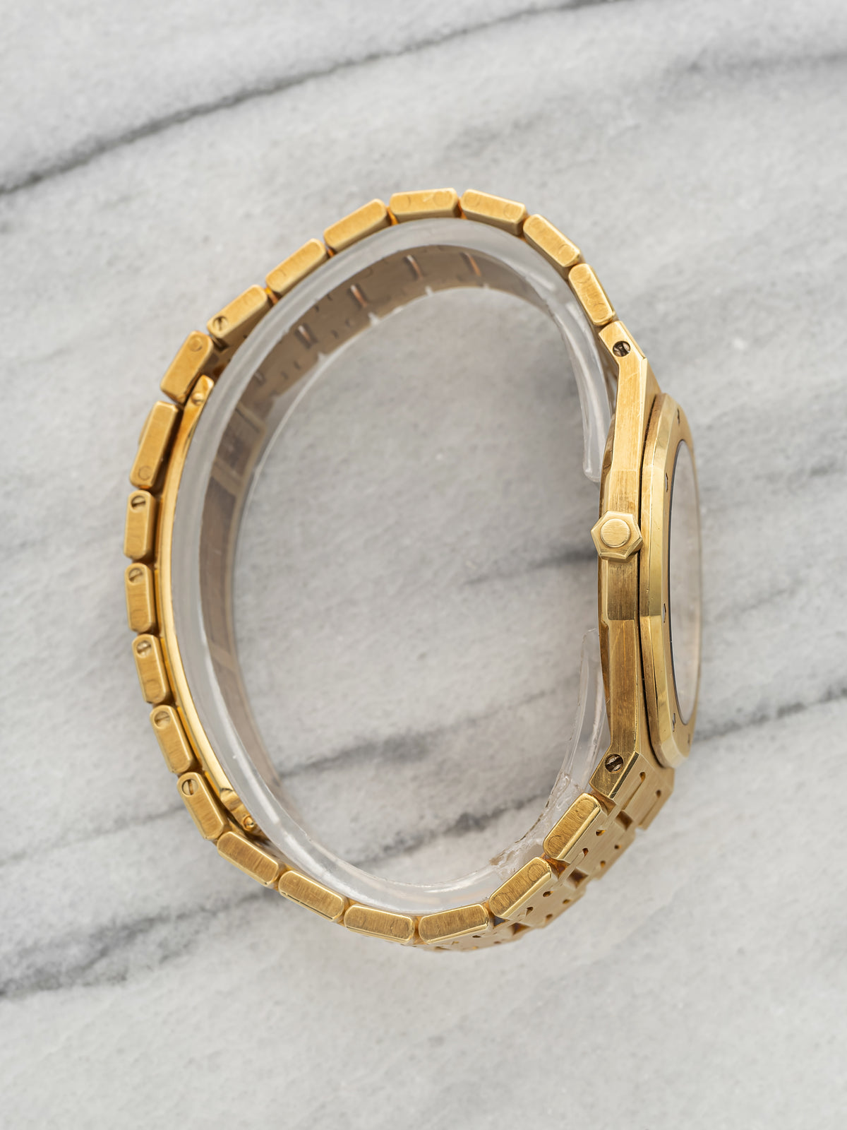 Vintage 1980s Audemars Piguet Royal Oak 56143BA 18K YG Champagne Diamond 33mm