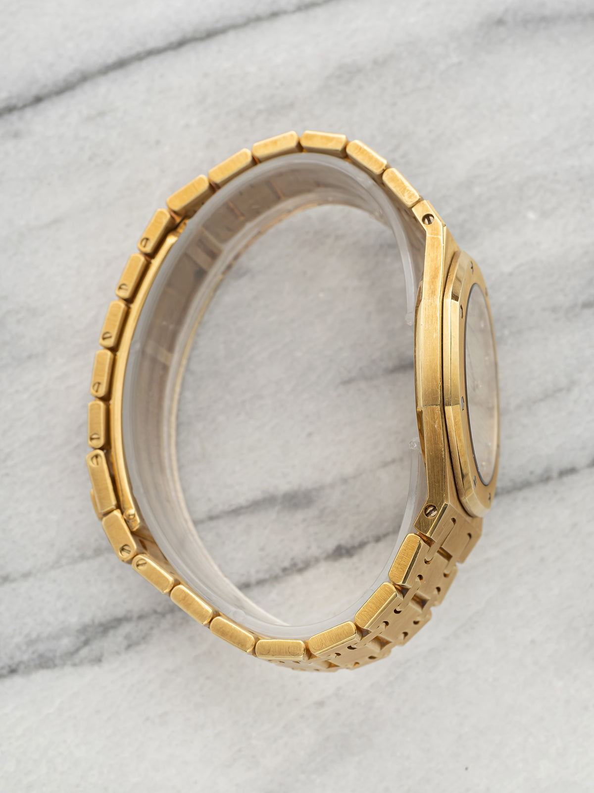 Vintage 1980s Audemars Piguet Royal Oak 56143BA 18K YG Champagne Diamond 33mm