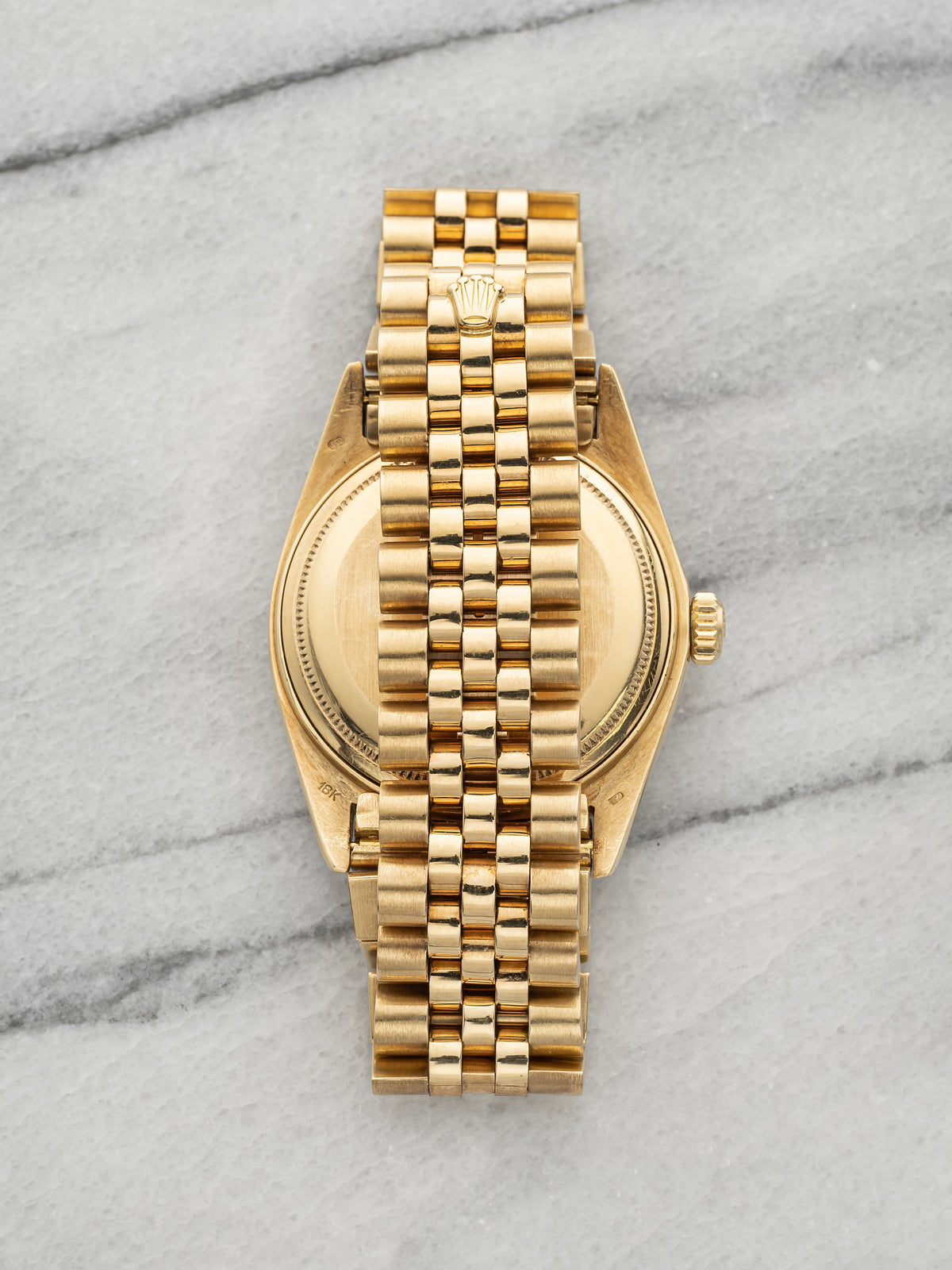Vintage 1978 Rolex Datejust 16018 18K Yellow Gold Purple Dial Automatic 36mm