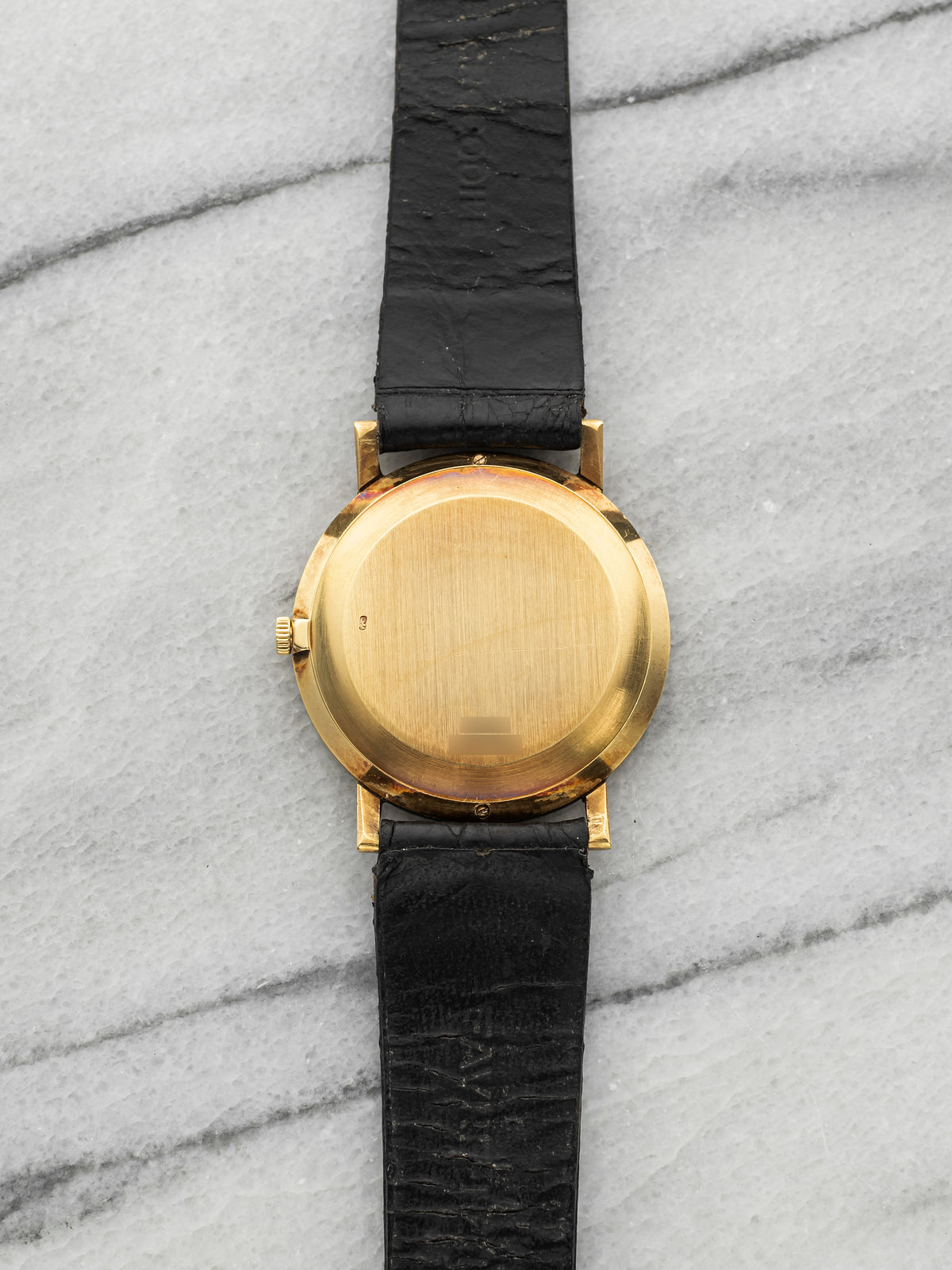 Vintage 1970s Piaget Ultra Thin 9643 18K YG Green Jade Dial Manual 32mm