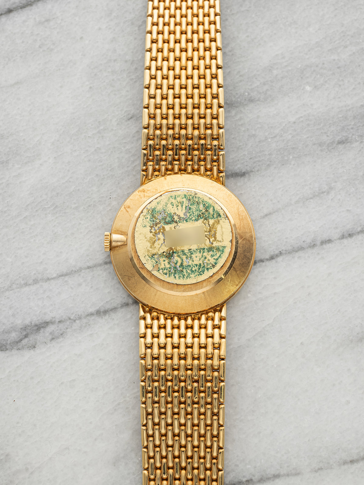 Vintage 1988 Rolex Cellini 5042 18K YG Mother of Pearl Diamond Dial Manual 32mm