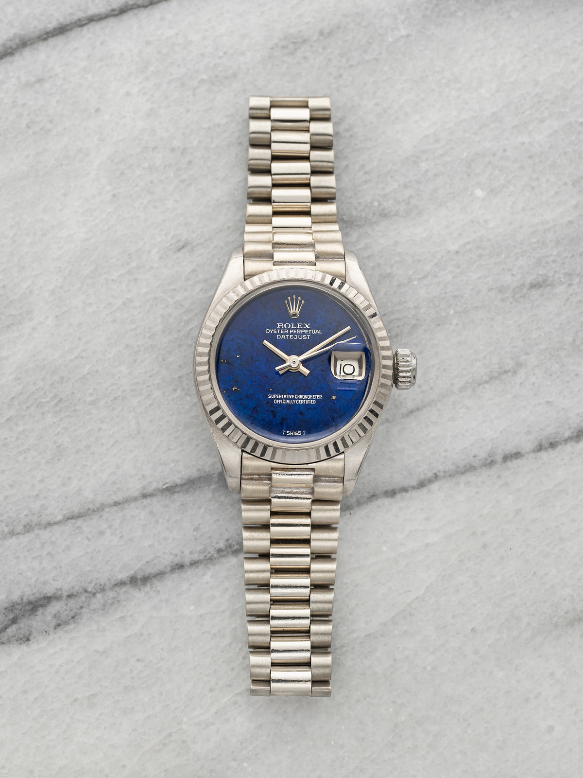 1974 Rolex Lady Datejust 6917 - 18K White Gold Lapis Lazuli Dial