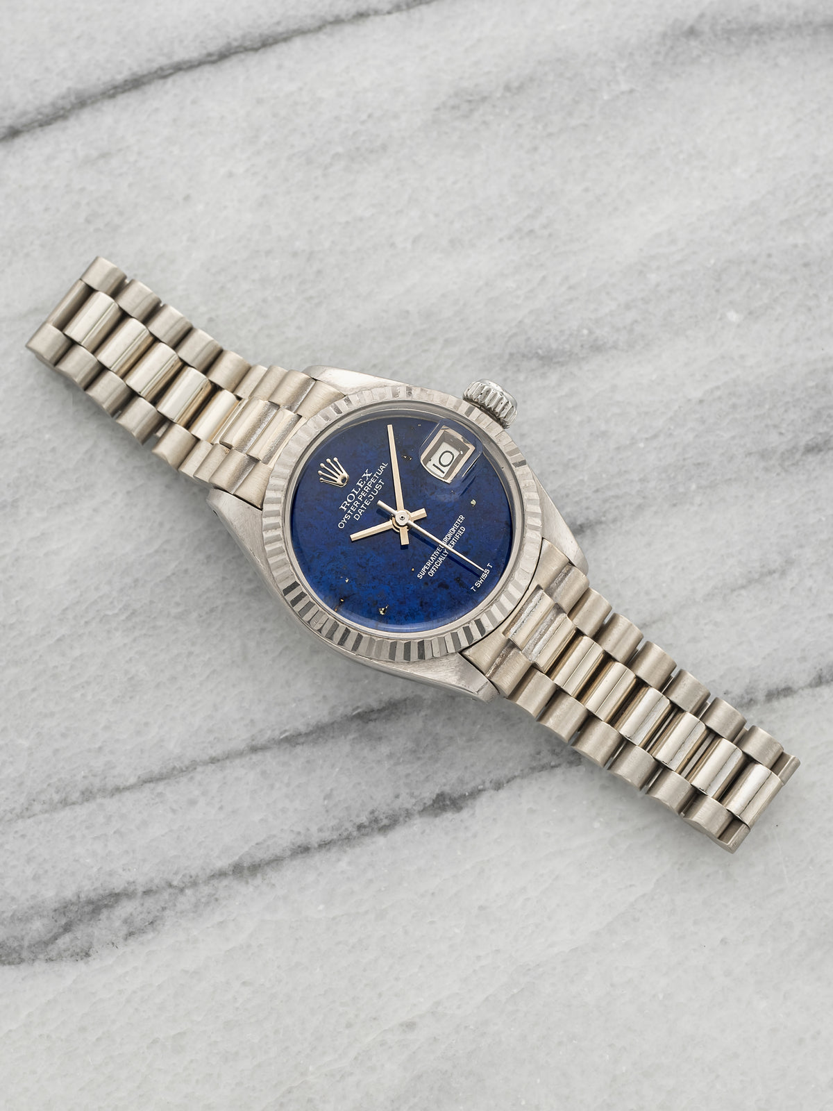 1974 Rolex Lady Datejust 6917 - 18K White Gold Lapis Lazuli Dial
