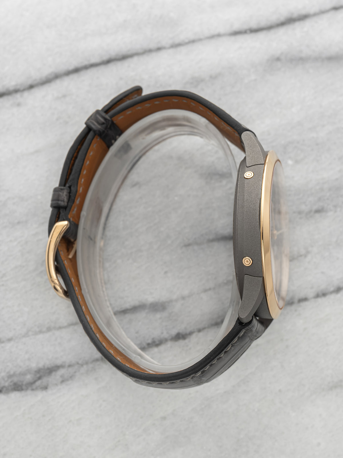 Hermes Slim d'Hermès Quantieme Perpetuel - Titanium 18K Rose Gold Bezel