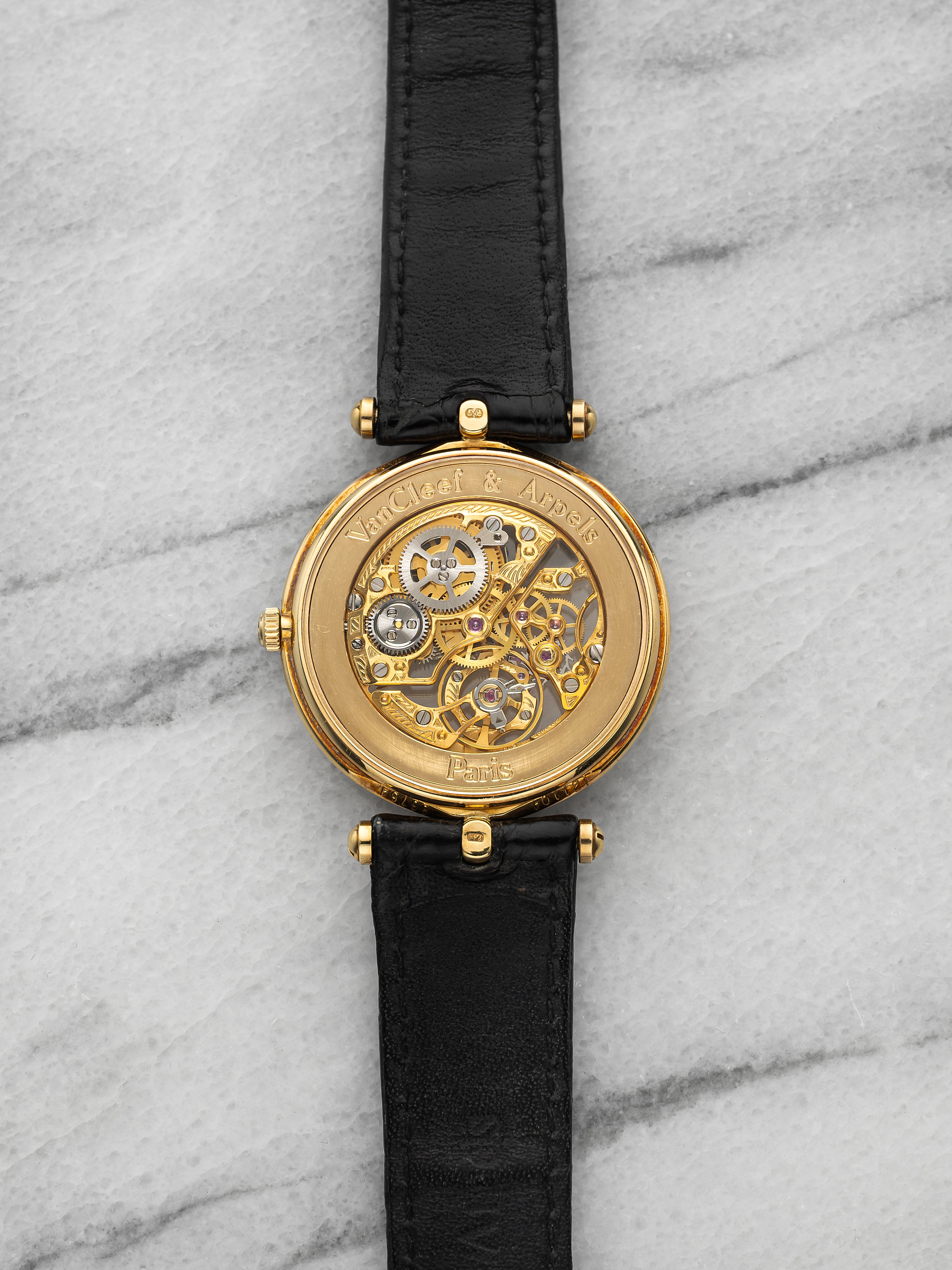 Van Cleef & Arpels Skeleton – 18K Yellow Gold Skeletonized Dial